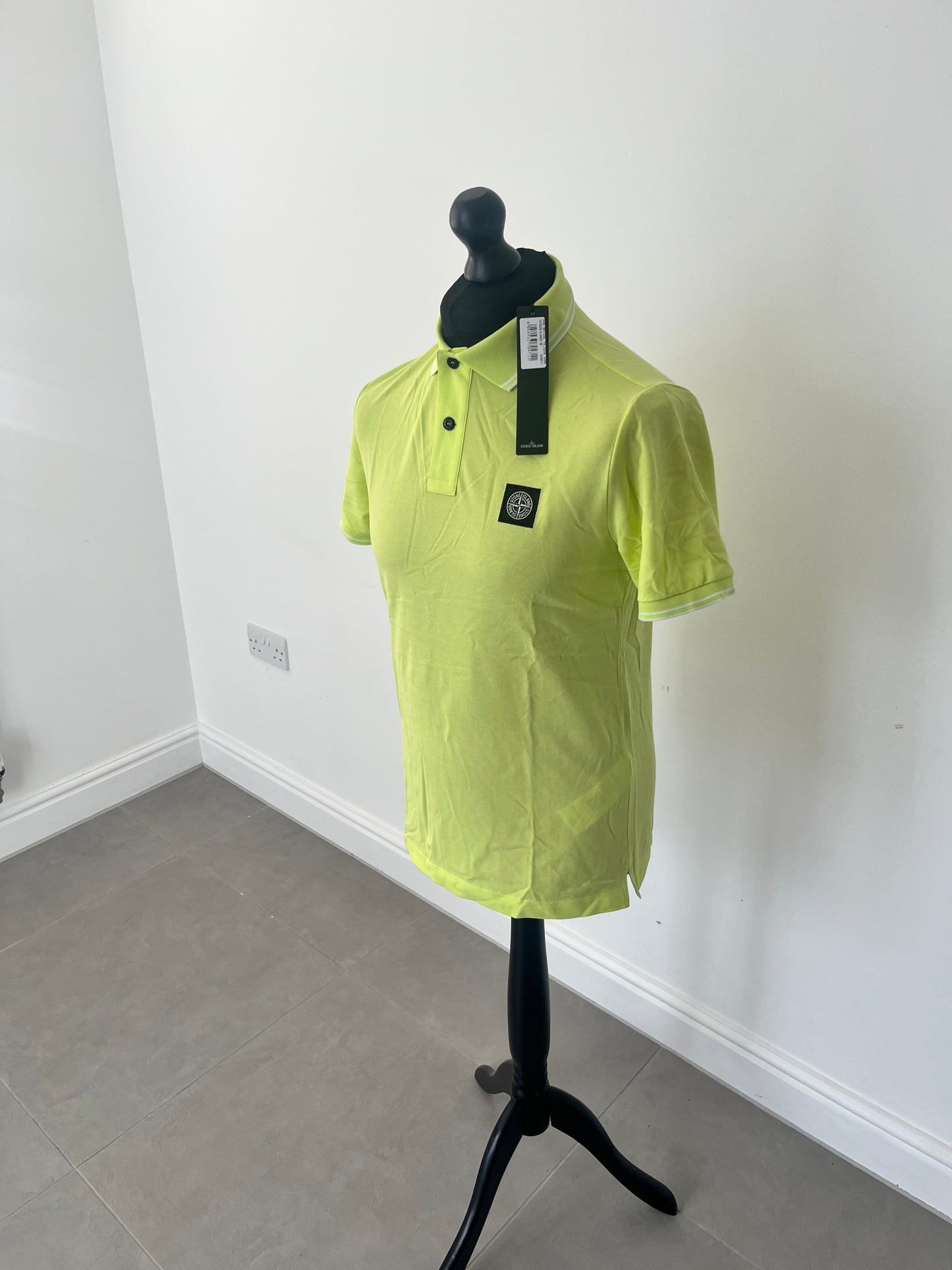 Stone Island Polo Shirt Slim Fit (Green/White)