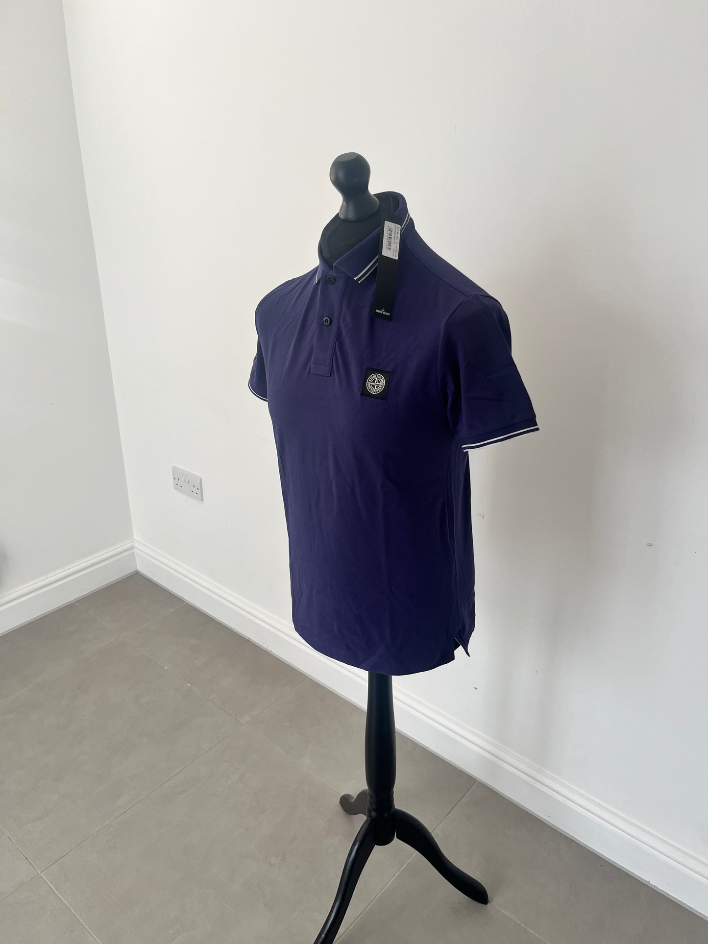 Stone Island Polo Shirt Slim Fit (Purple/White)