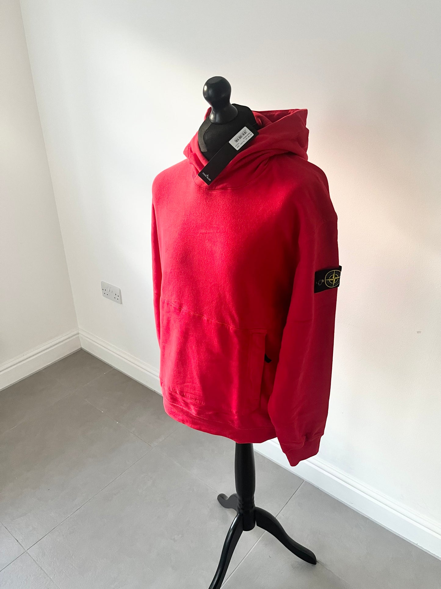 Stone Island Kangaroo Pocket Hoodie (Red)