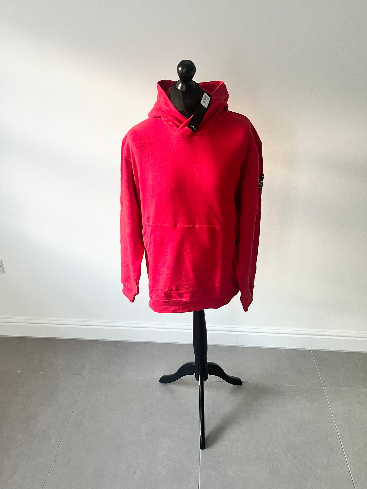 Stone Island Kangaroo Pocket Hoodie (Red)