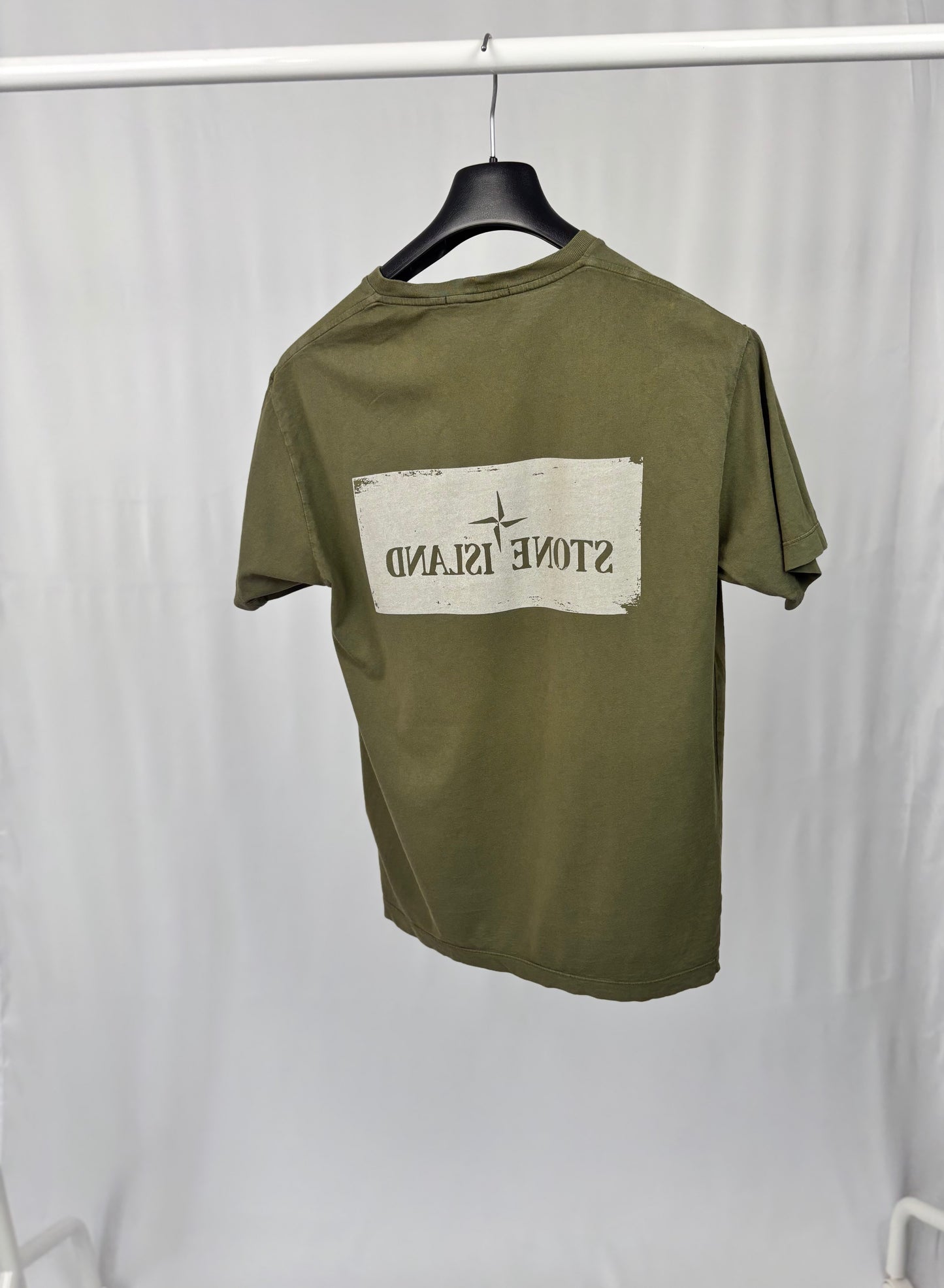 Stone Island Stencil One Print T-Shirt (Olive)