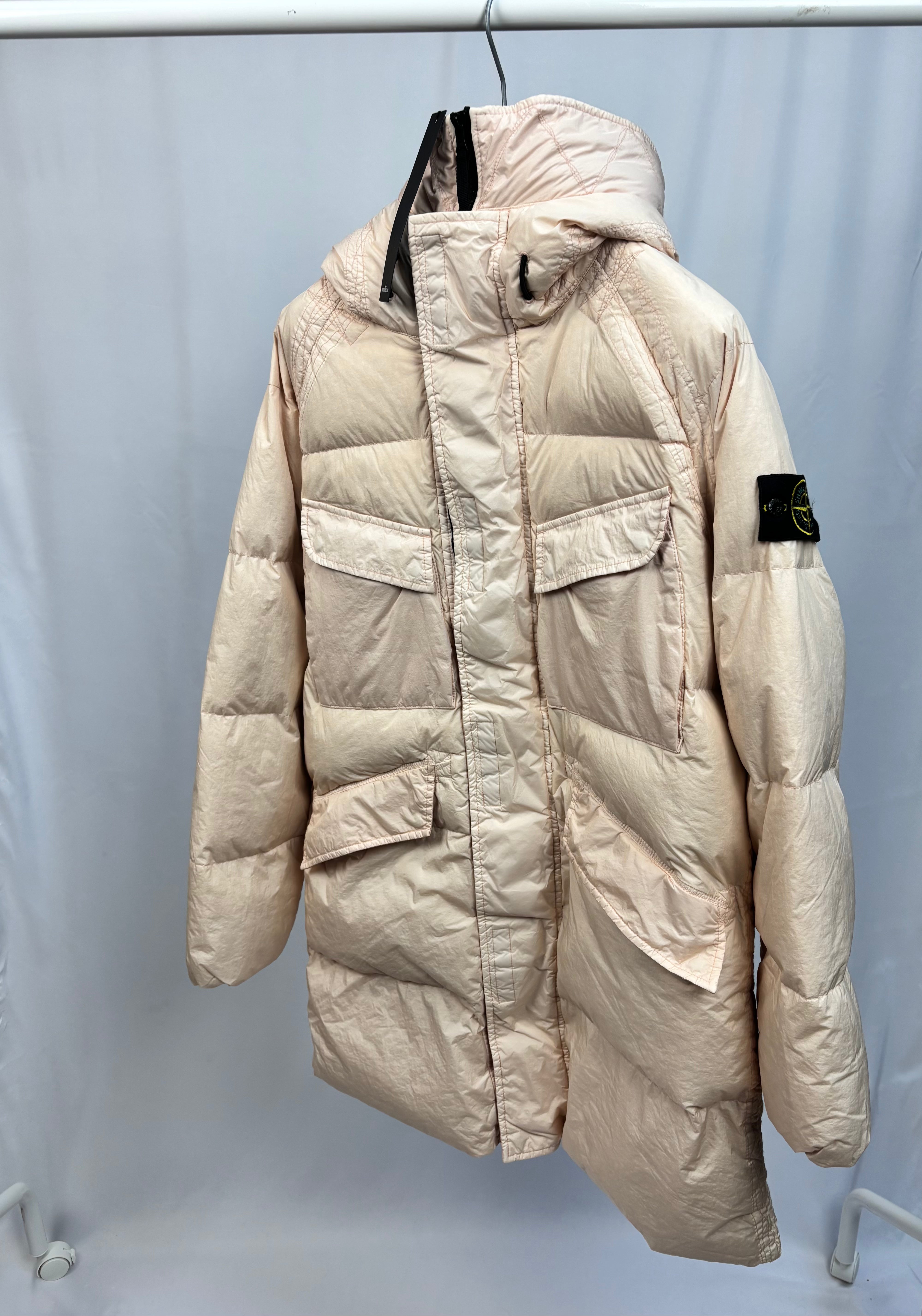 Stone Island Garment Dyed Crinkle Reps R-NY Down (Pink