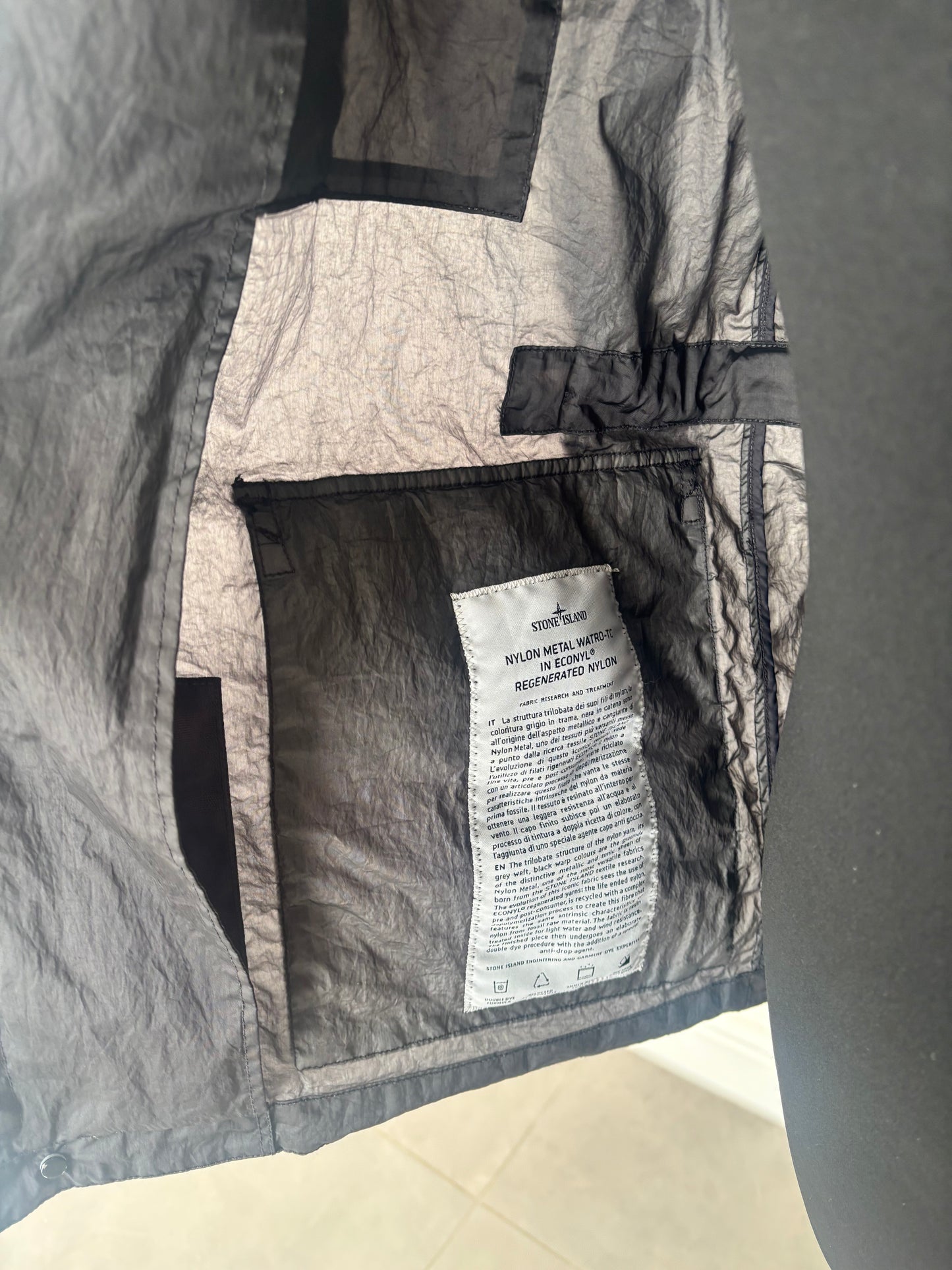 Stone Island Nylon Metal Watro-TC In Econly Regenerated Nylon (Black)