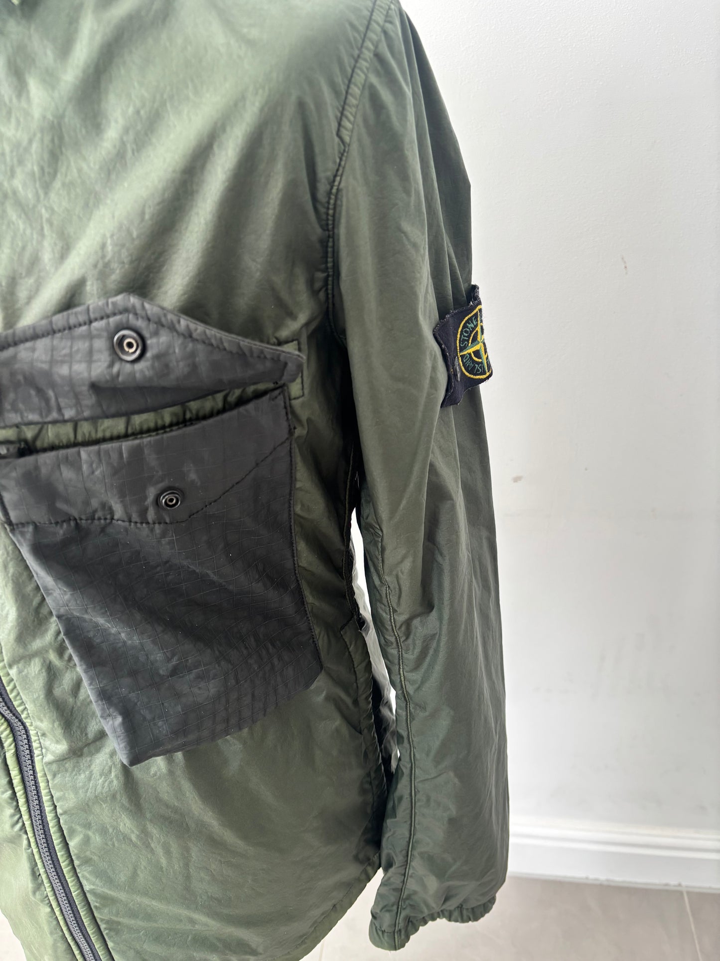 Stone Island Lamy Flock Overshirt (Green)