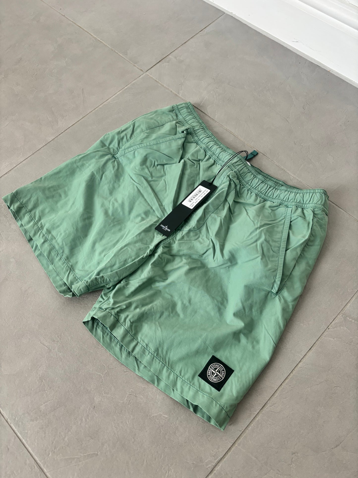 Stone Island Junior Swimming Shorts (Light Green)
