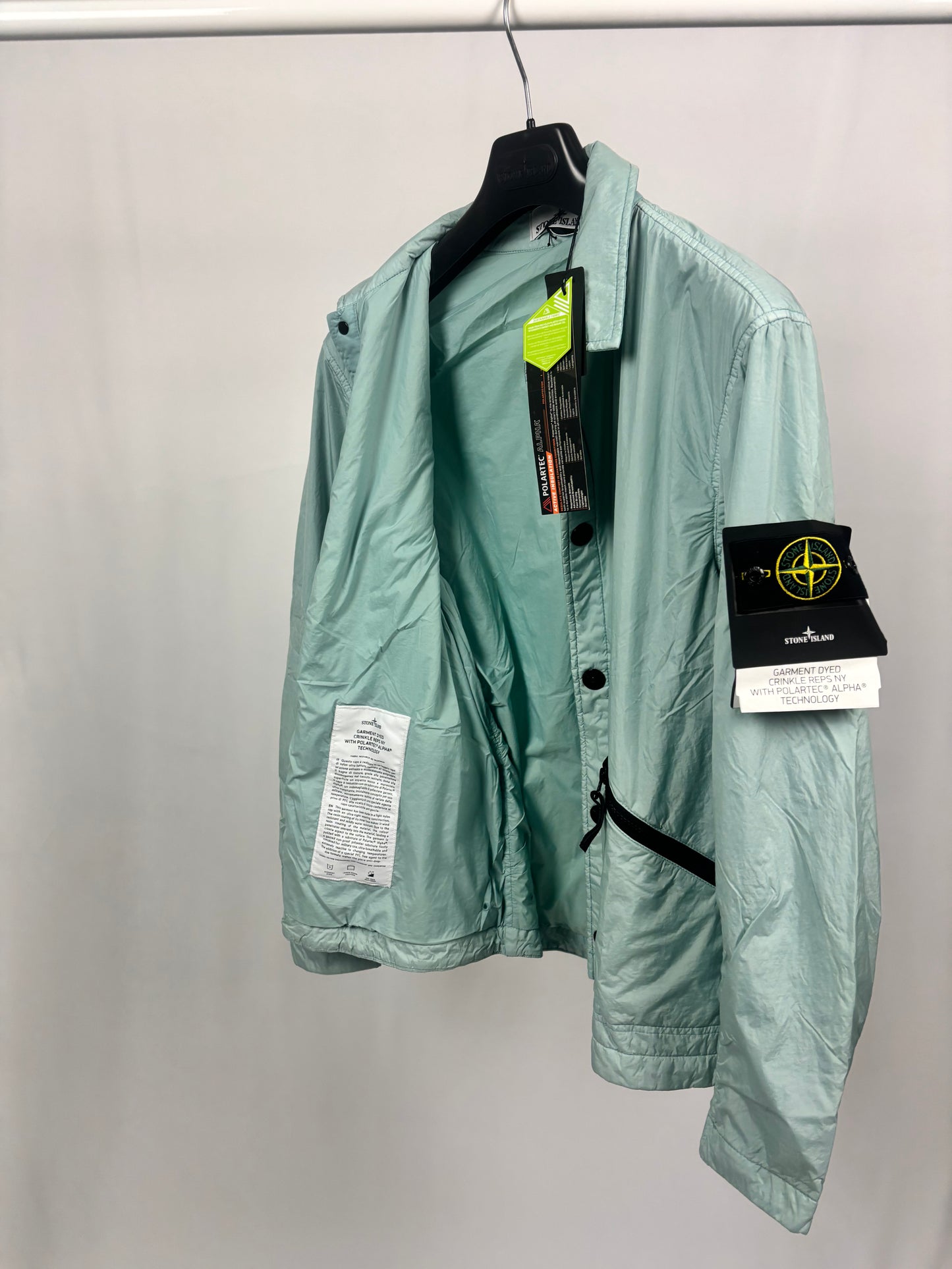 Stone Island Garment Dyed Crinkle Reps NY With Polartec Alpha Technology (Sky Blue)