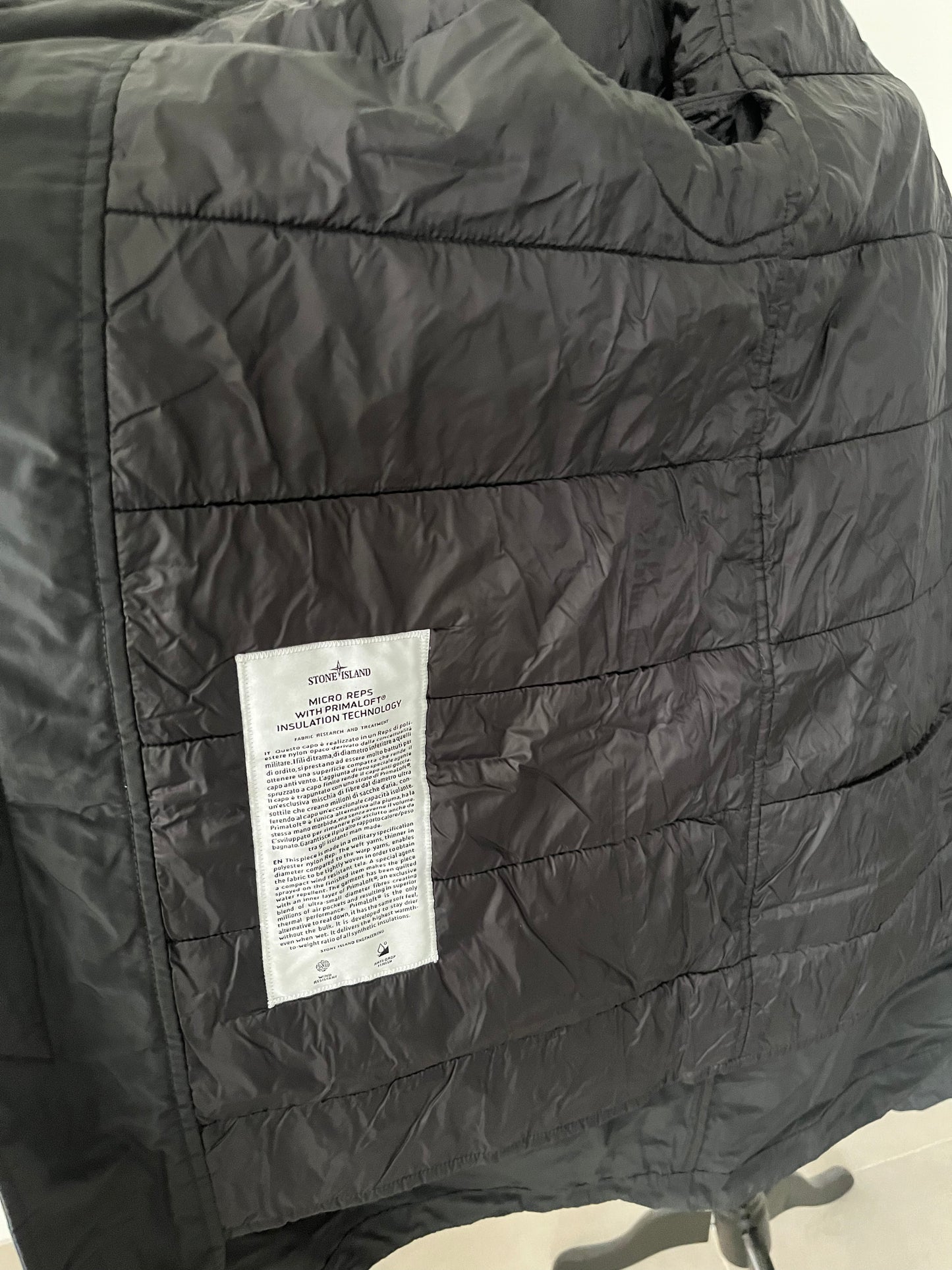 Stone Island Micro Reps With Primaloft Insulation Technology (Black)
