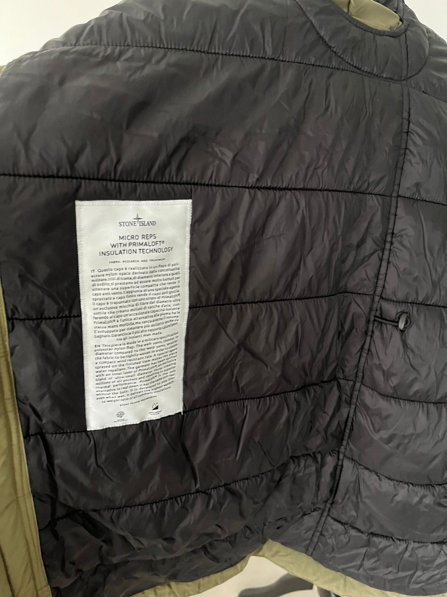 Stone Island Micro Reps With Primaloft Insulation Technology (Olive)