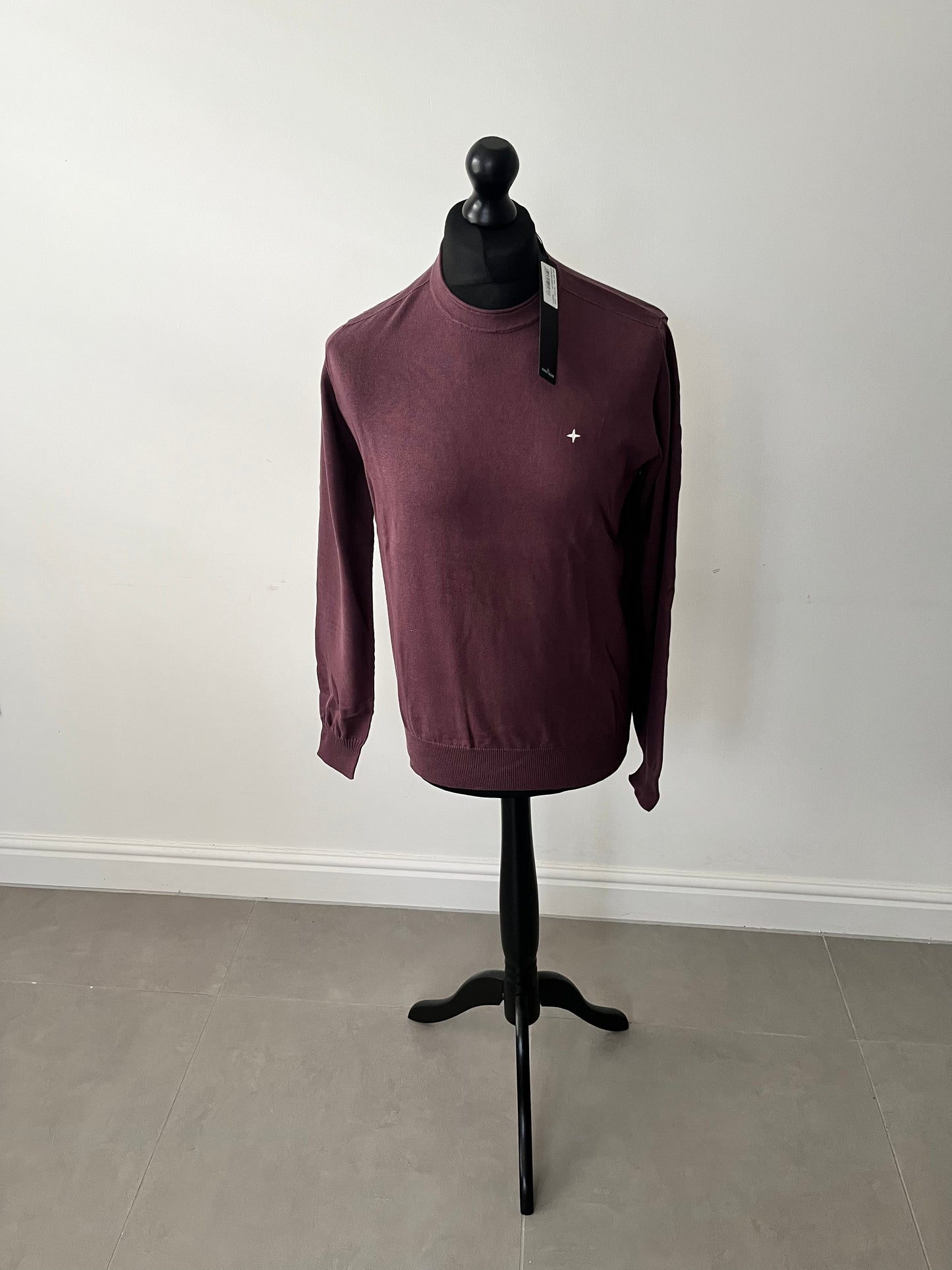 Stone Island Stellina Logo Knit (Burgundy)