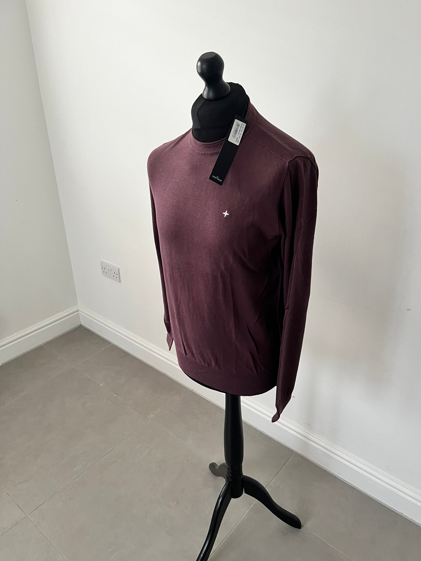 Stone Island Stellina Logo Knit (Burgundy)