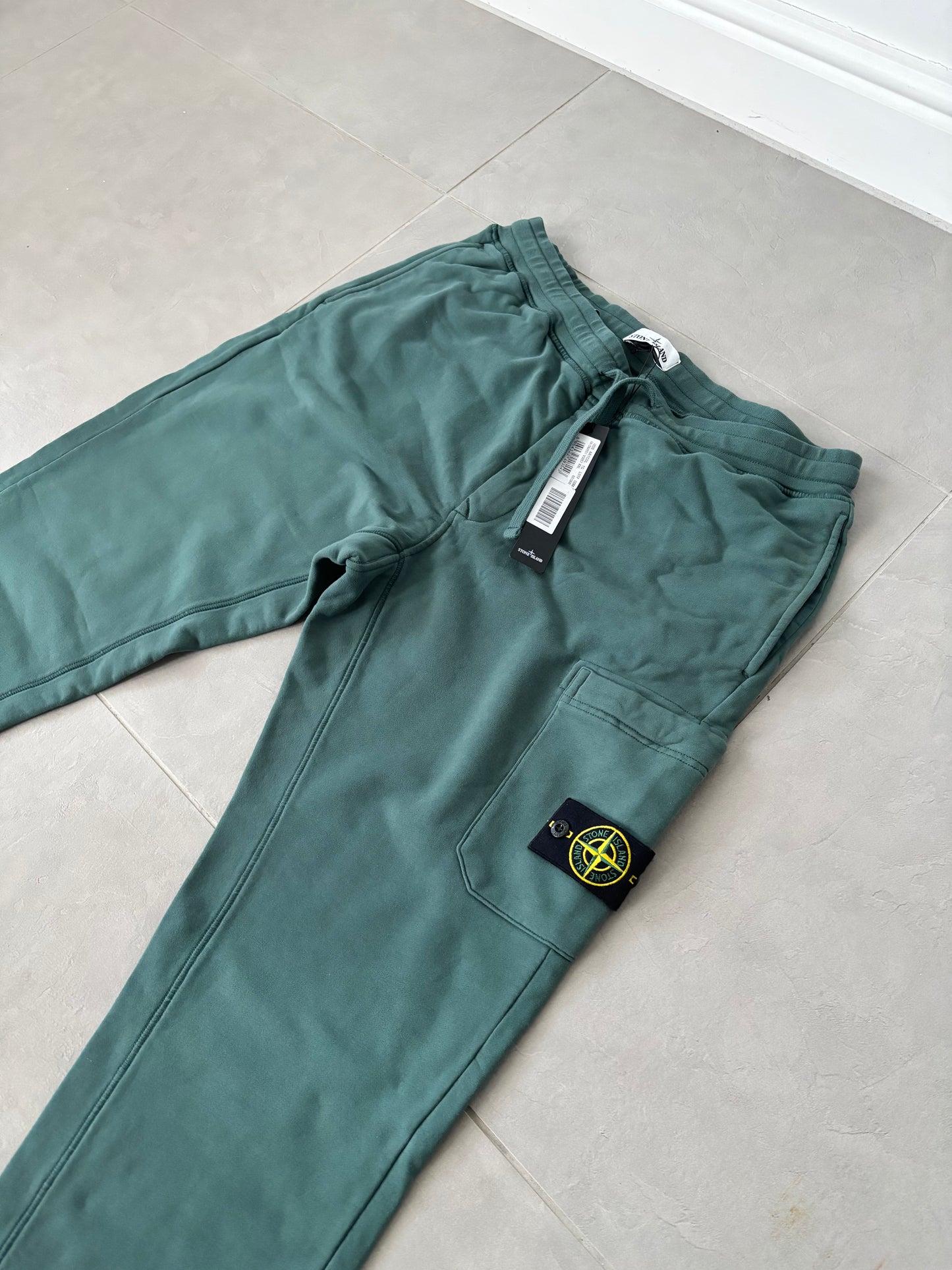 Stone Island Brushed Cotton Pocket Sweatpants (Petroleum)