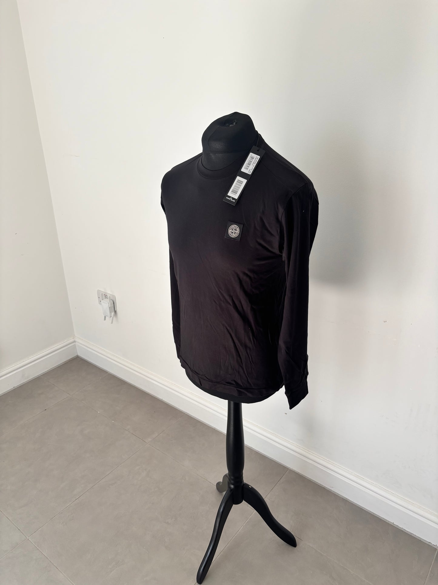 Stone Island Long Sleeve Patch T-Shirt (Black)