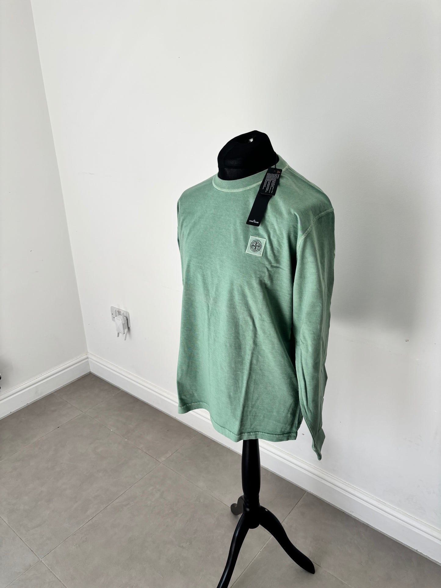 Stone Island Fissato Treatment Long Sleeve T-Shirt (Sage)