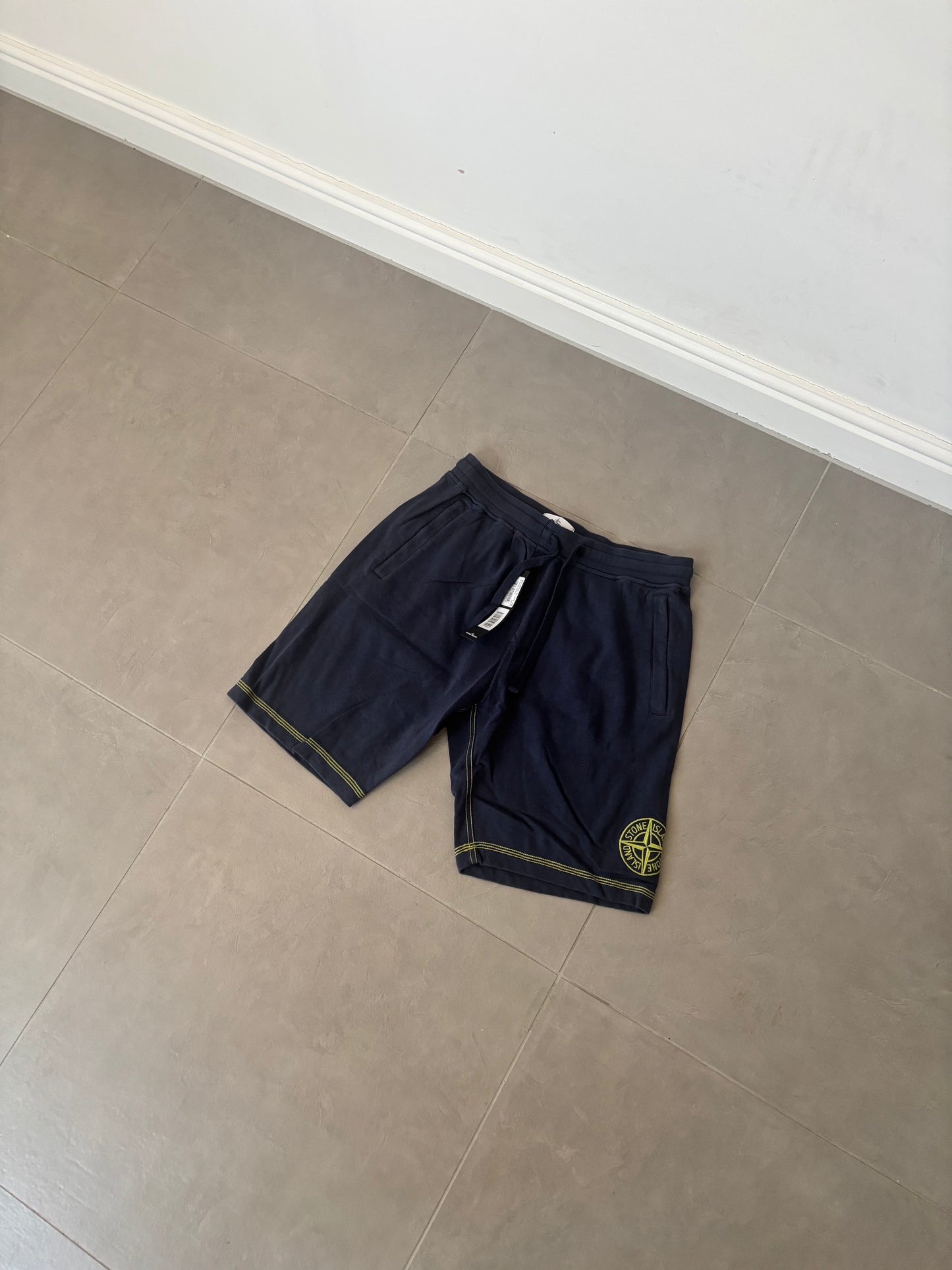 Stone Island Embroidered Bermuda Shorts (Navy)