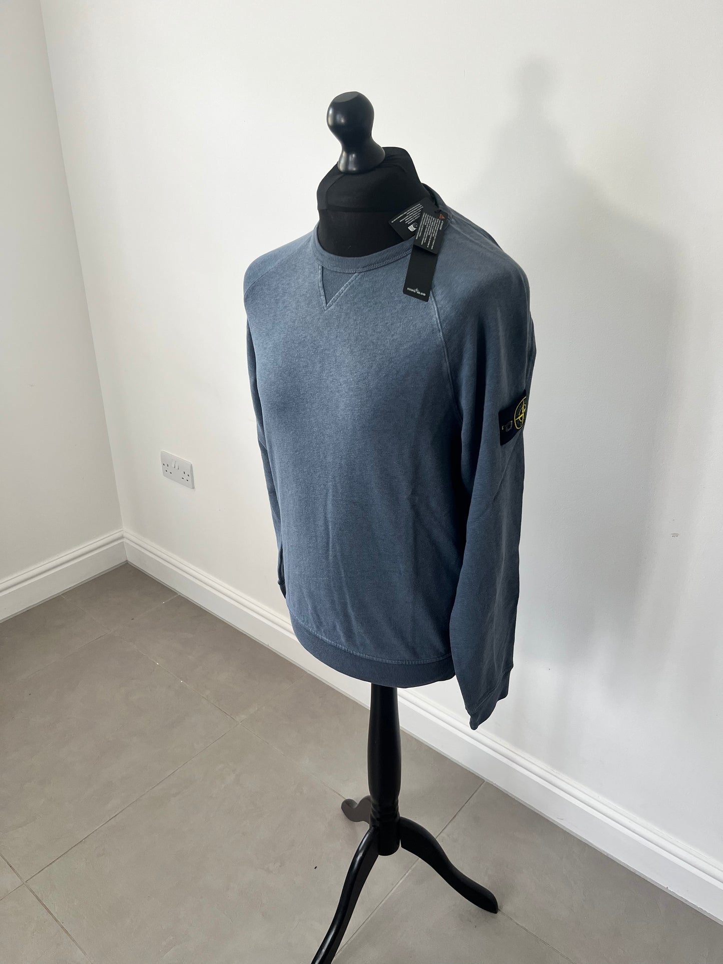 Stone Island Garment Dyed Old Effect Sweatshirt (Avio Blue)