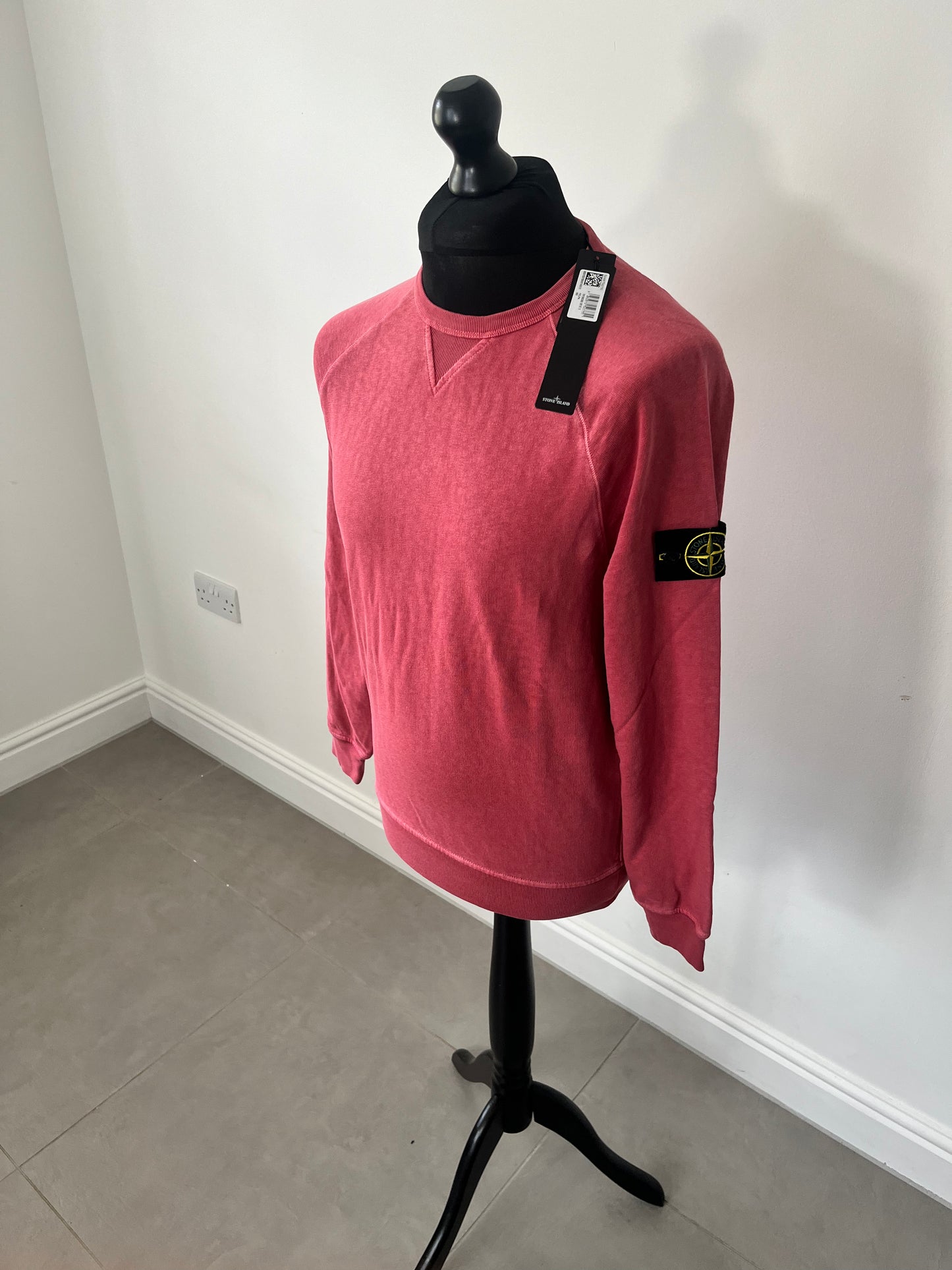 Stone Island Garment Dyed Old Effect Sweatshirt (Pink)