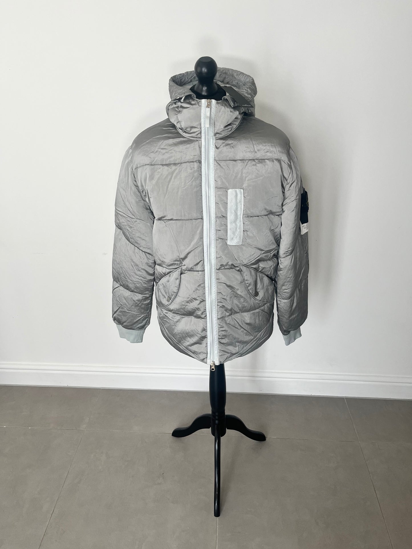 Stone Island Nylon Metal In Econyl Regenerated Nylon With Down-Tc (Silver)