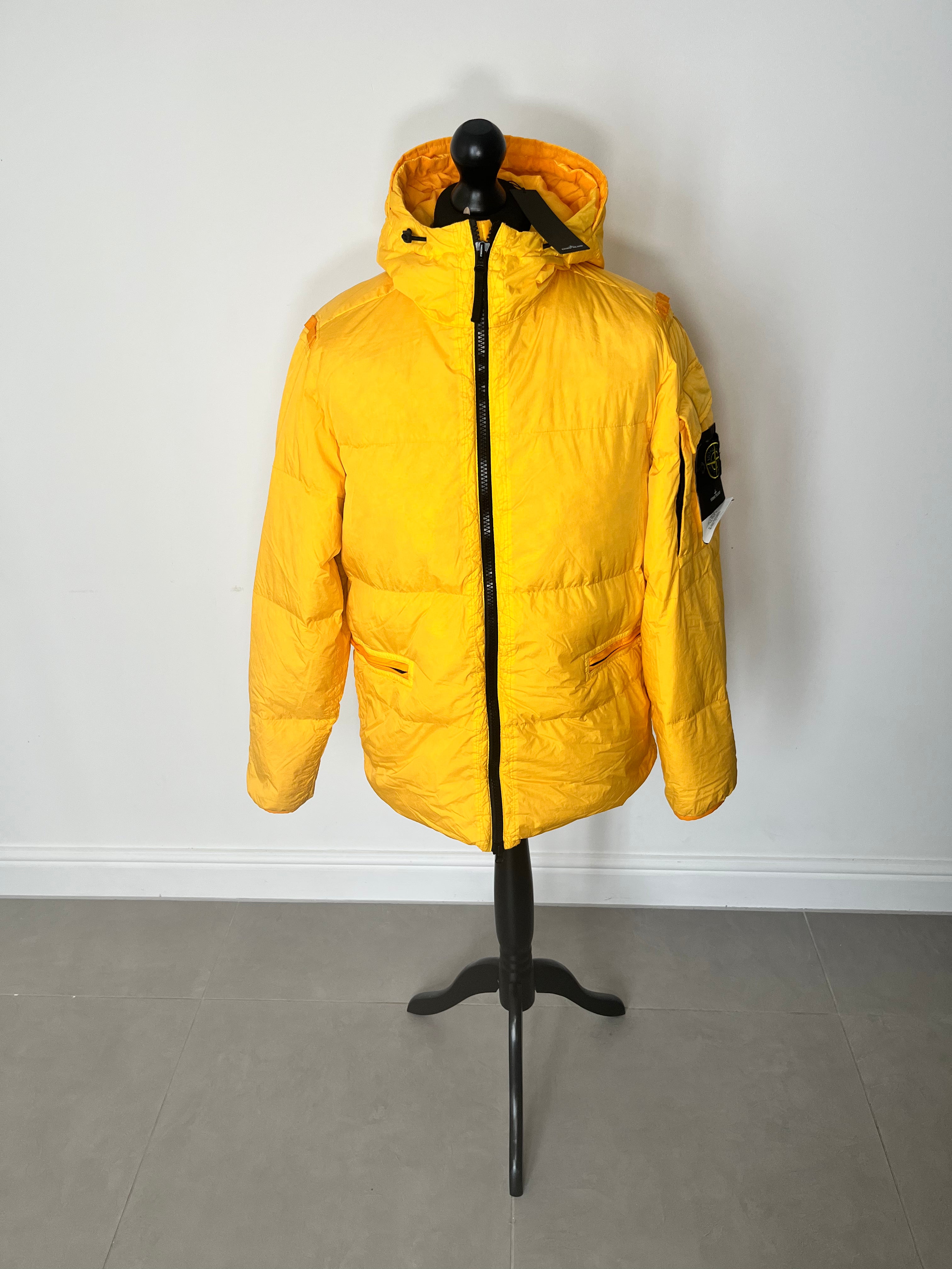 Stone Island Garment Dyed Crinkle Reps R NY Down Yellow CasualCentral