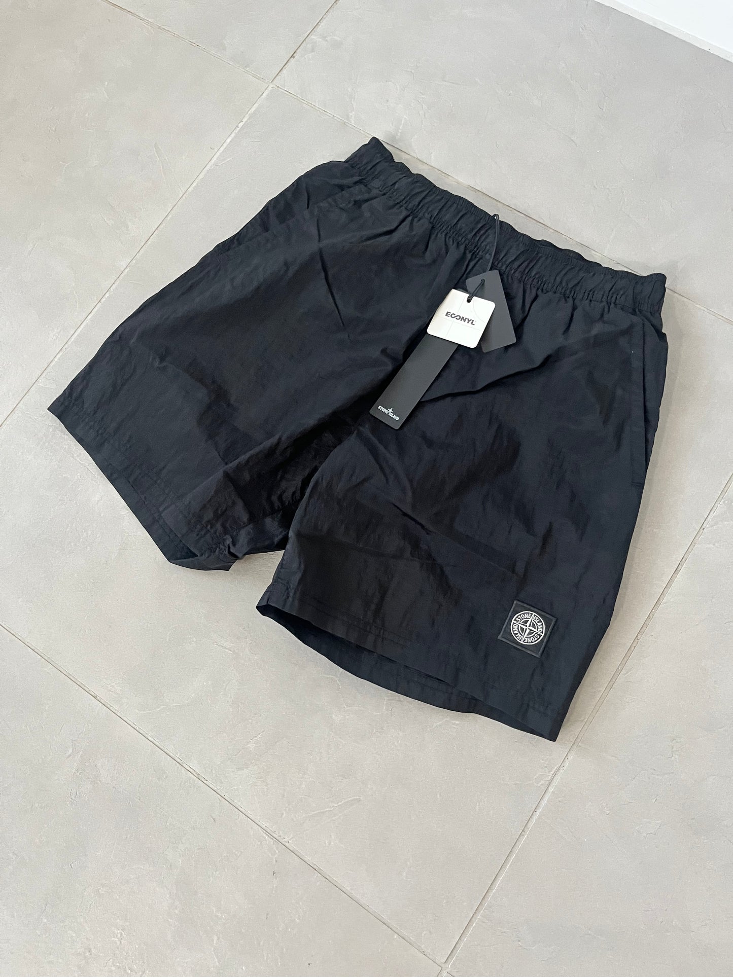 Stone Island Nylon Metal In Econyl Regenerated Nylon Swimming Shorts (Black)