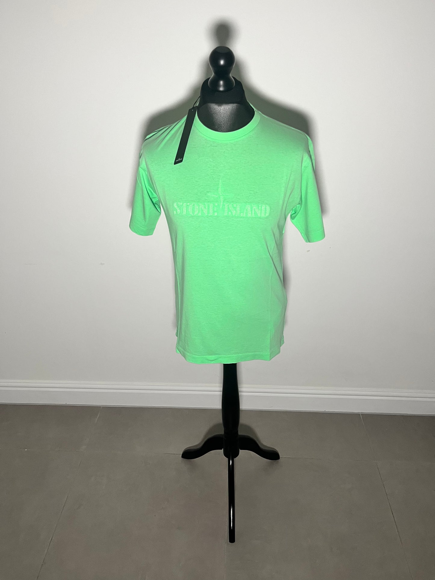Stone Island Embroidered ‘Stone Island’ T-Shirt (Green)