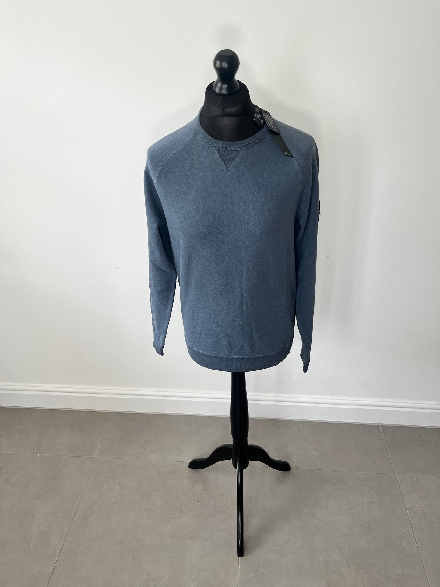 Stone Island Garment Dyed Old Effect Sweatshirt (Avio Blue)