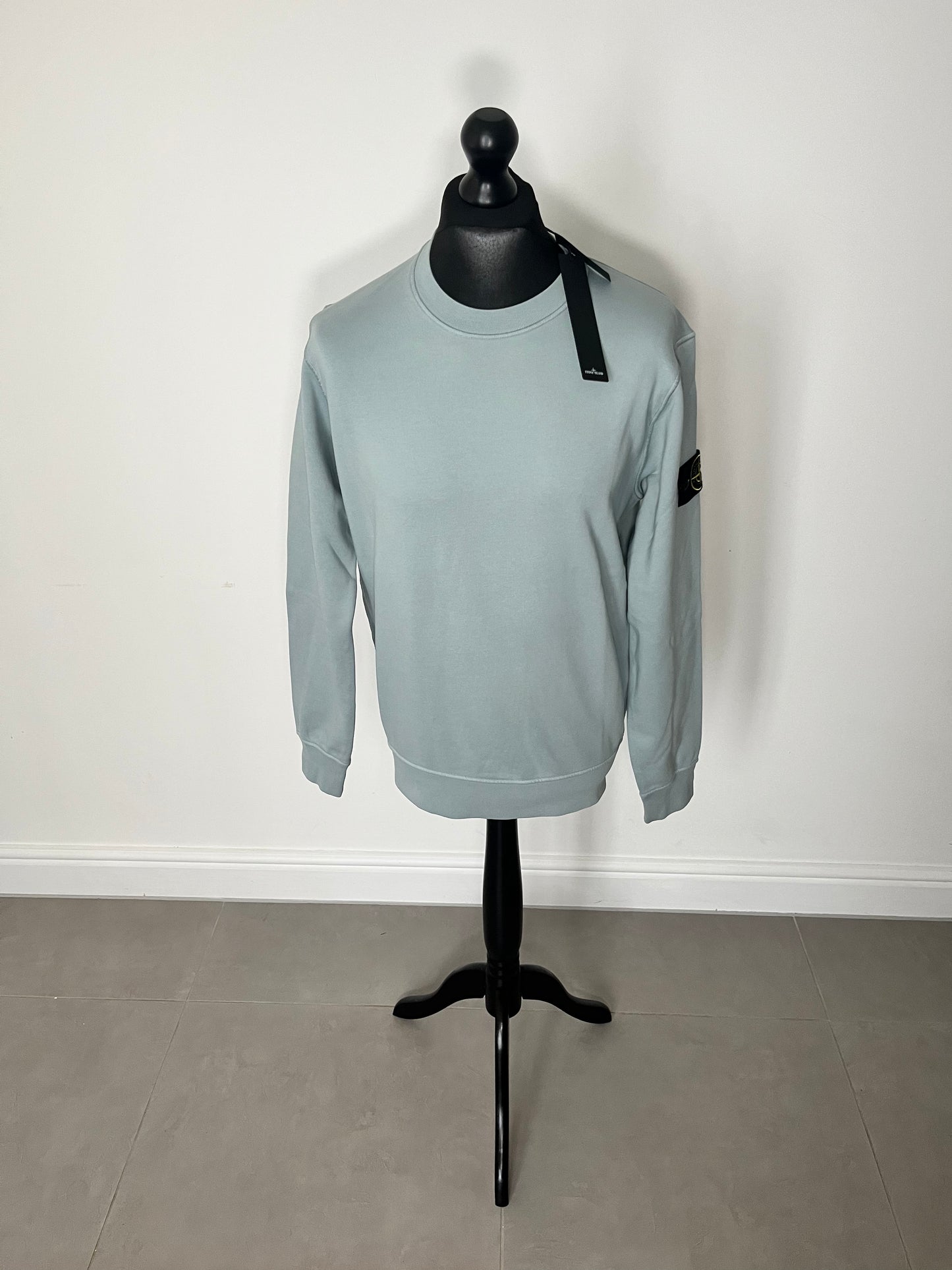 Stone Island Cotton Fleece Sweatshirt (Sky Blue)