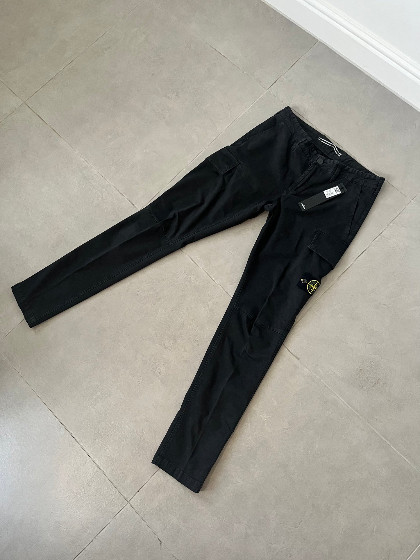 Stone Island Cargo Trousers Organic Cotton ‘Old Treatment’ (Black)