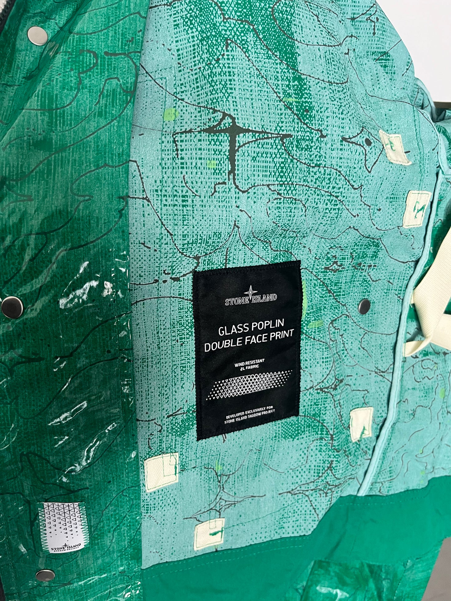 Stone Island Glass Poplin Double Face Print (Mint)