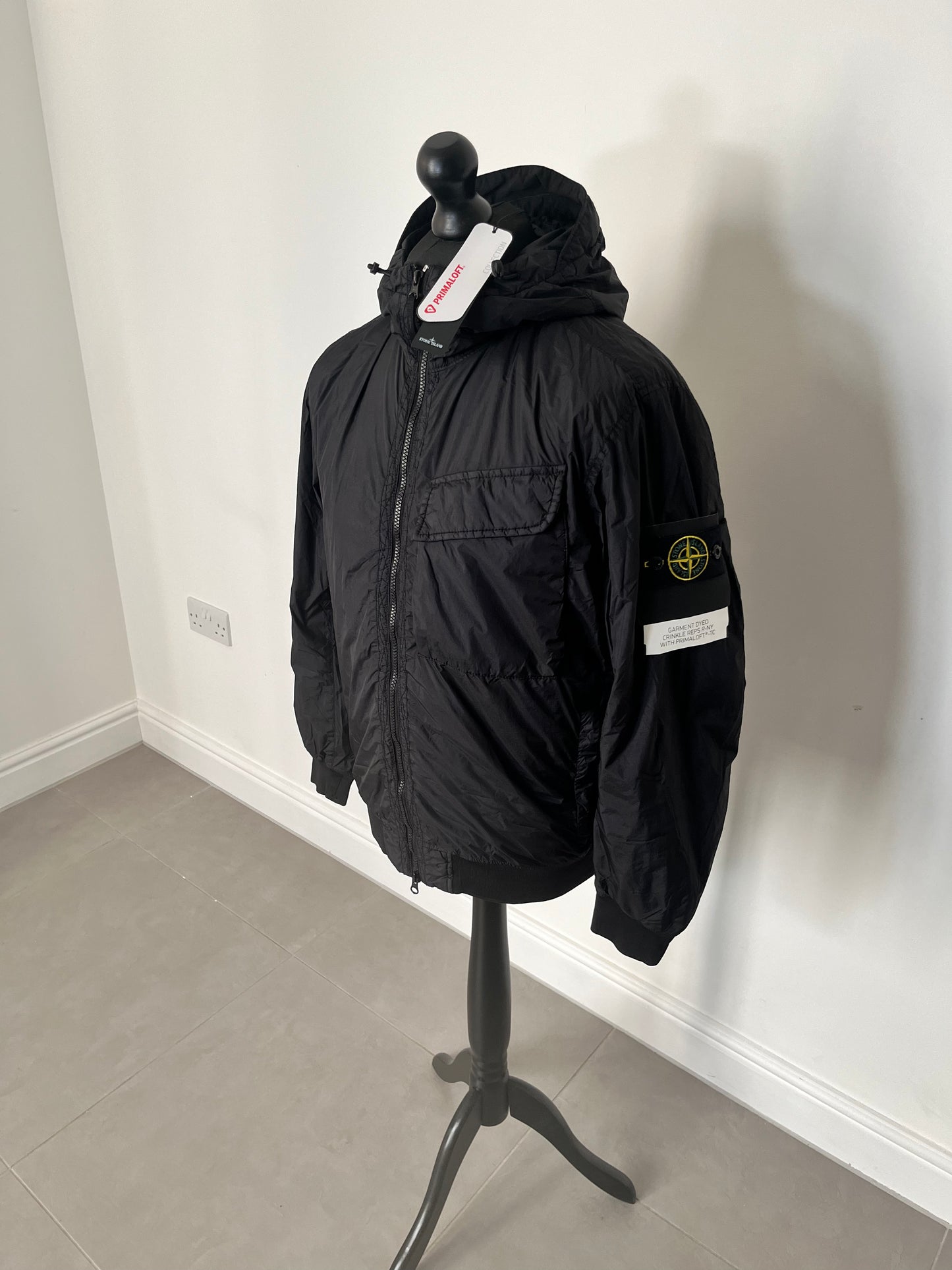 Stone Island Garment Dyed Crinkle Reps R-NY With Primaloft - TC (Black)