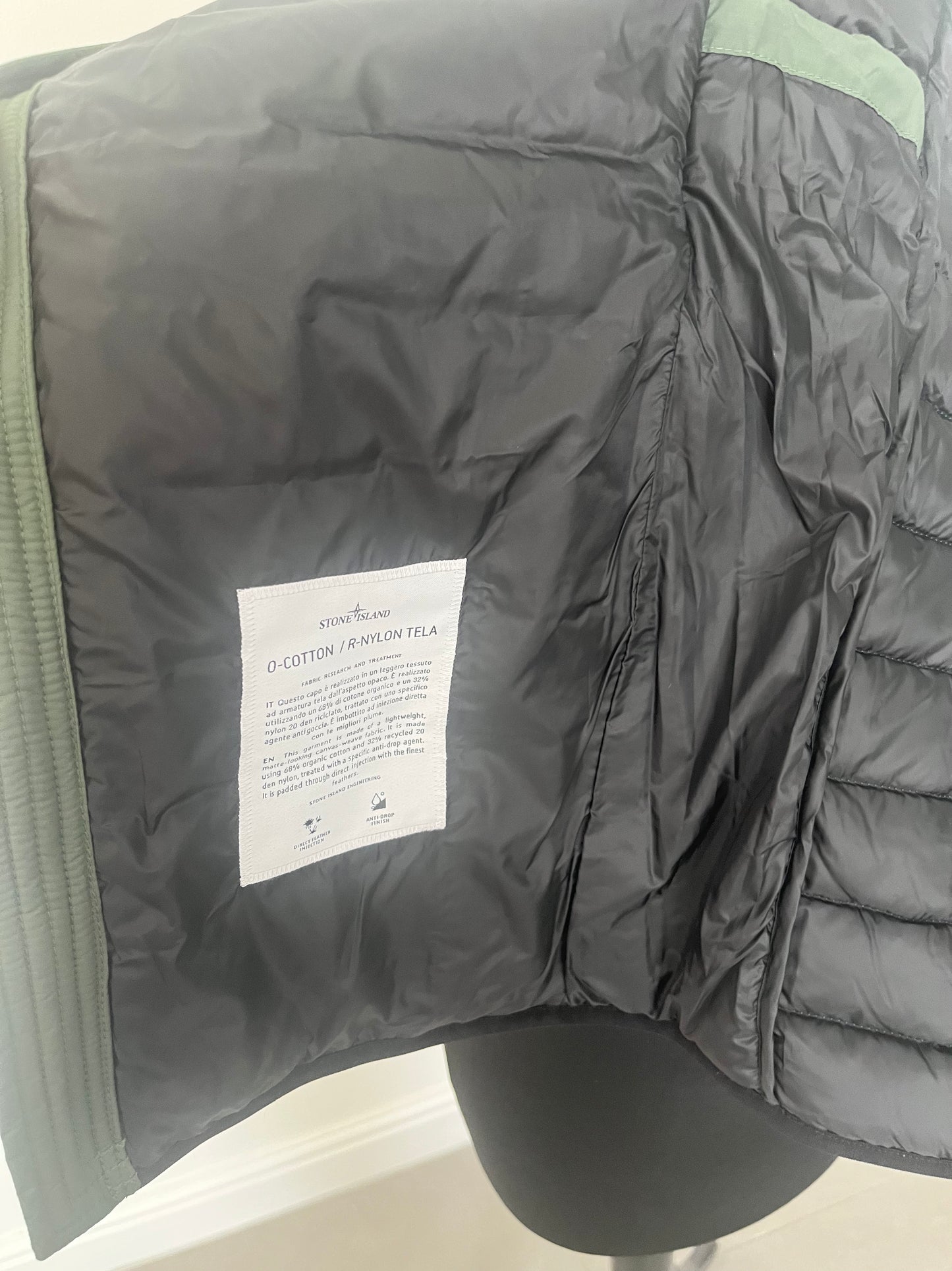 Stone Island O-Cotton/R Nylon Tela (Sage)