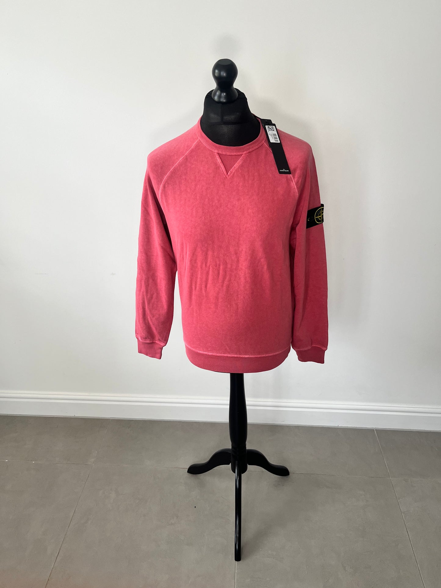 Stone Island Garment Dyed Old Effect Sweatshirt (Pink)