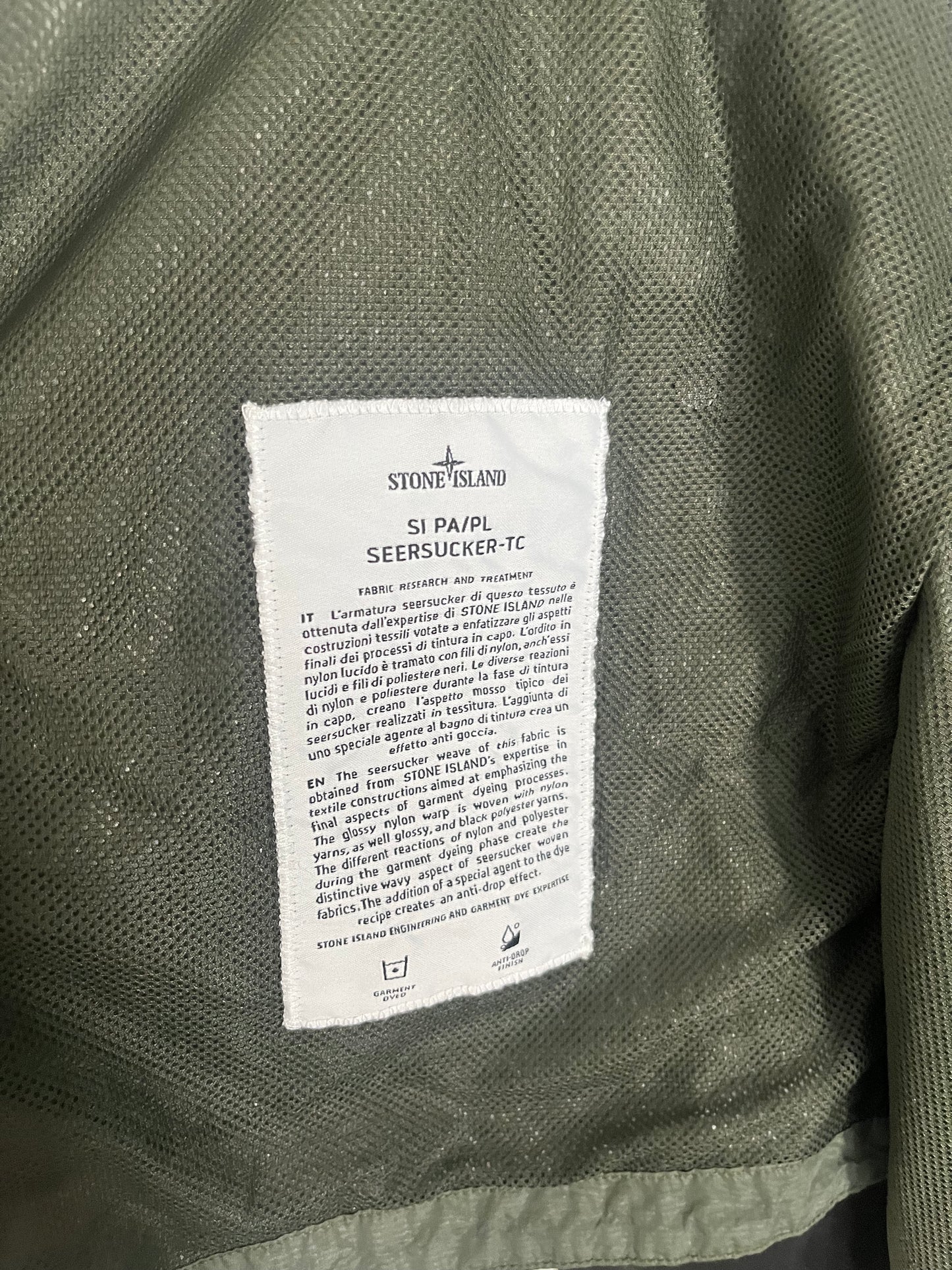 Stone Island SI PA/PL Seersucker-TC (Olive)