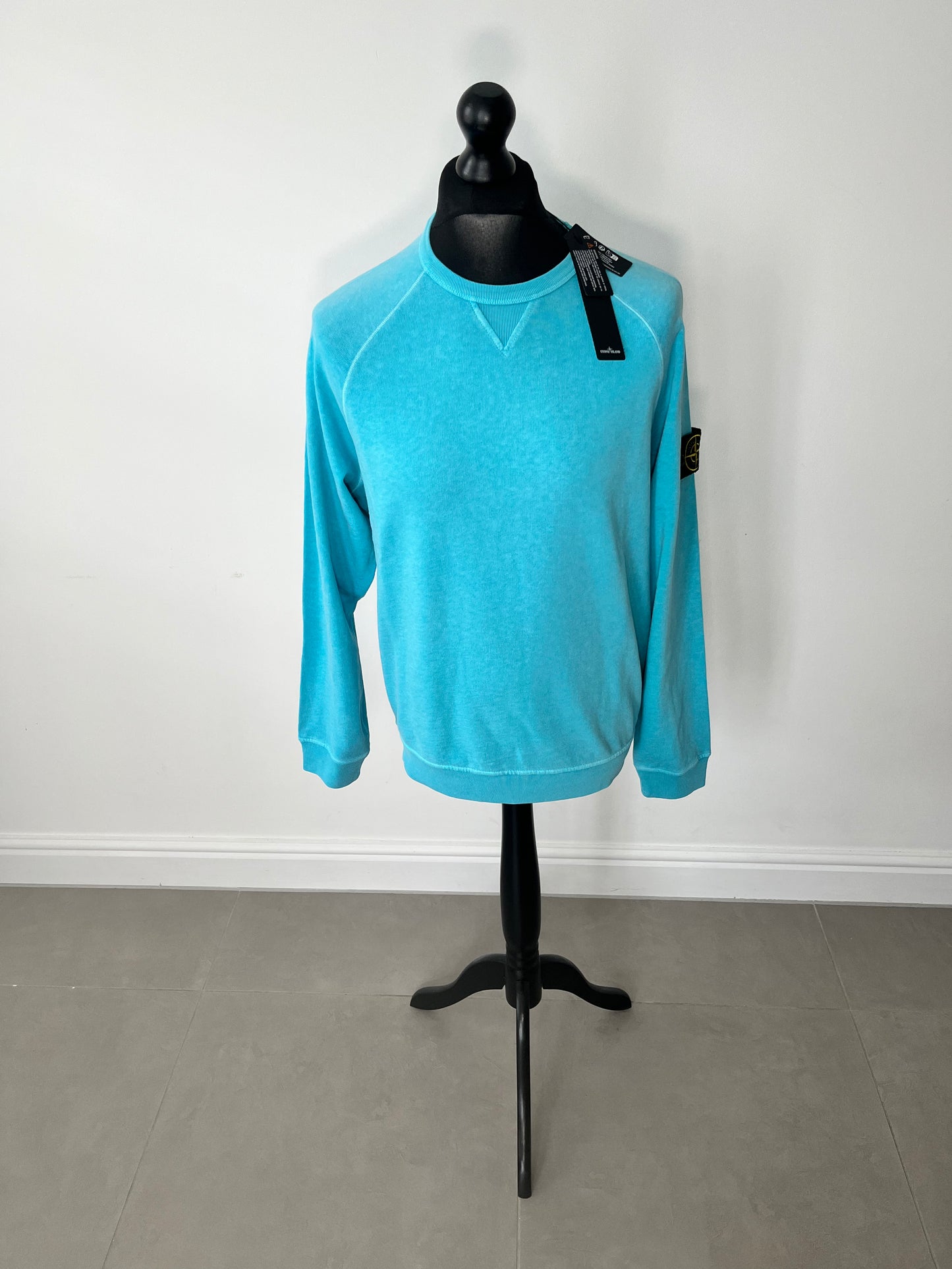 Stone Island Garment Dyed Old Effect Sweatshirt (Turquoise)