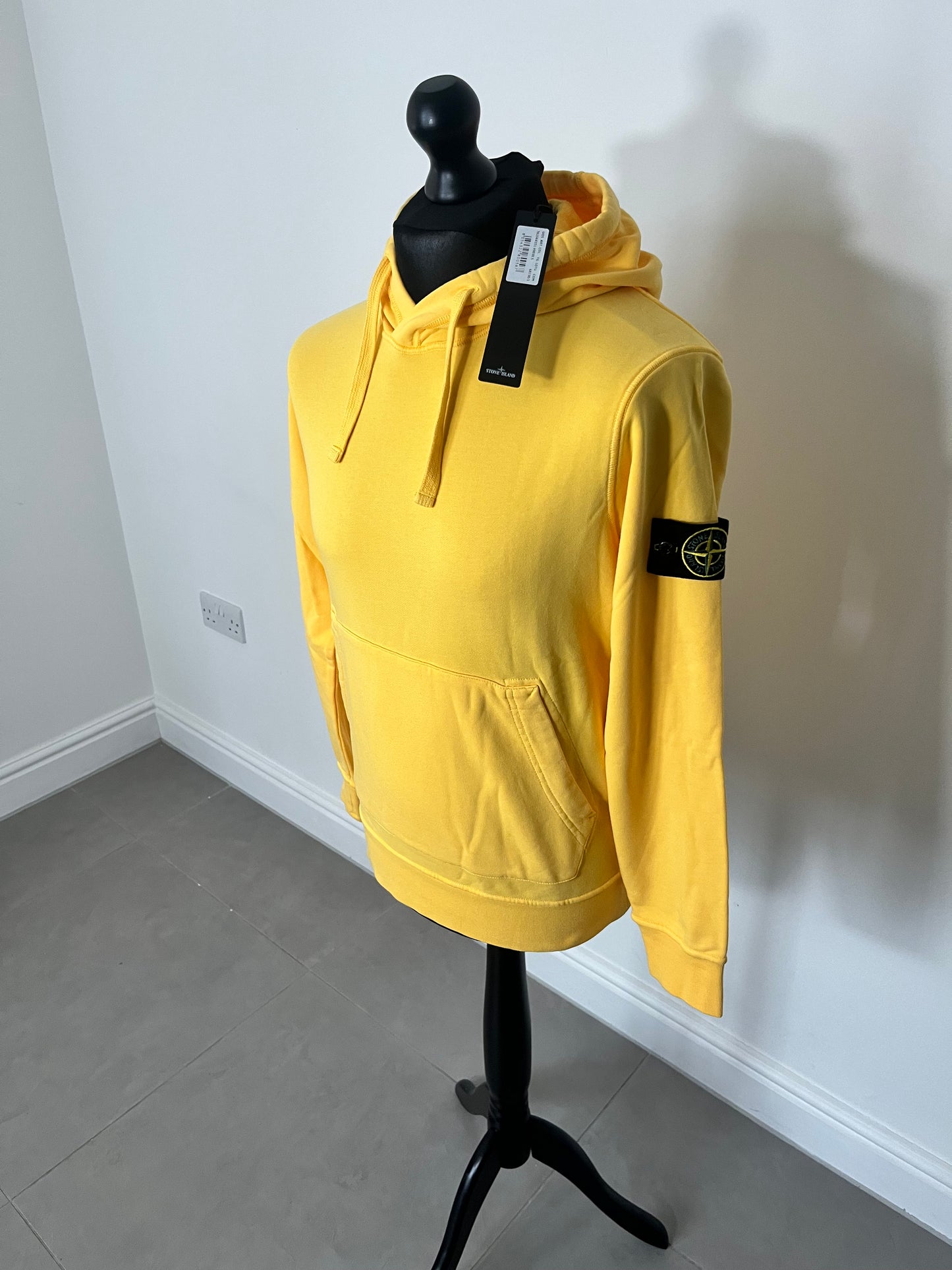 Stone Island Garment Dyed Popover Hoodie (Yellow)