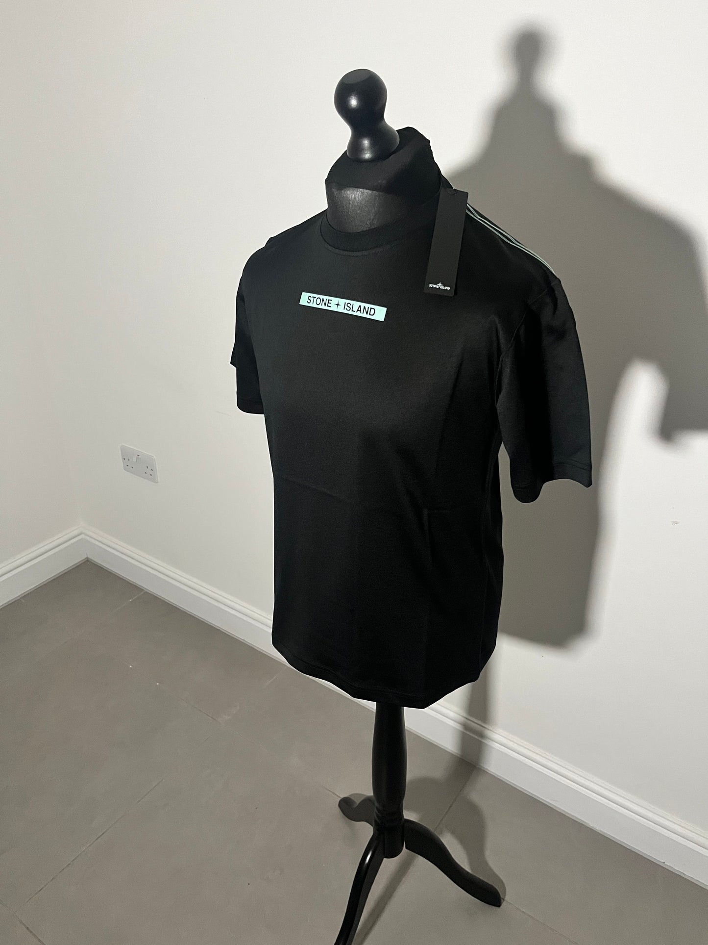 Stone Island Micrographic Print T-Shirt (Black)