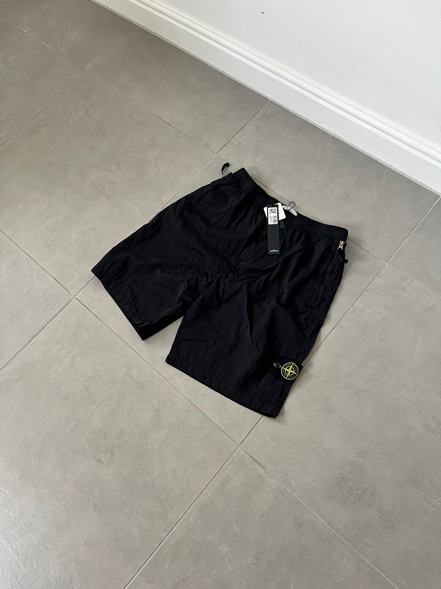 Stone Island Nylon Metal Econly Regenerated Nylon Shorts (Black)