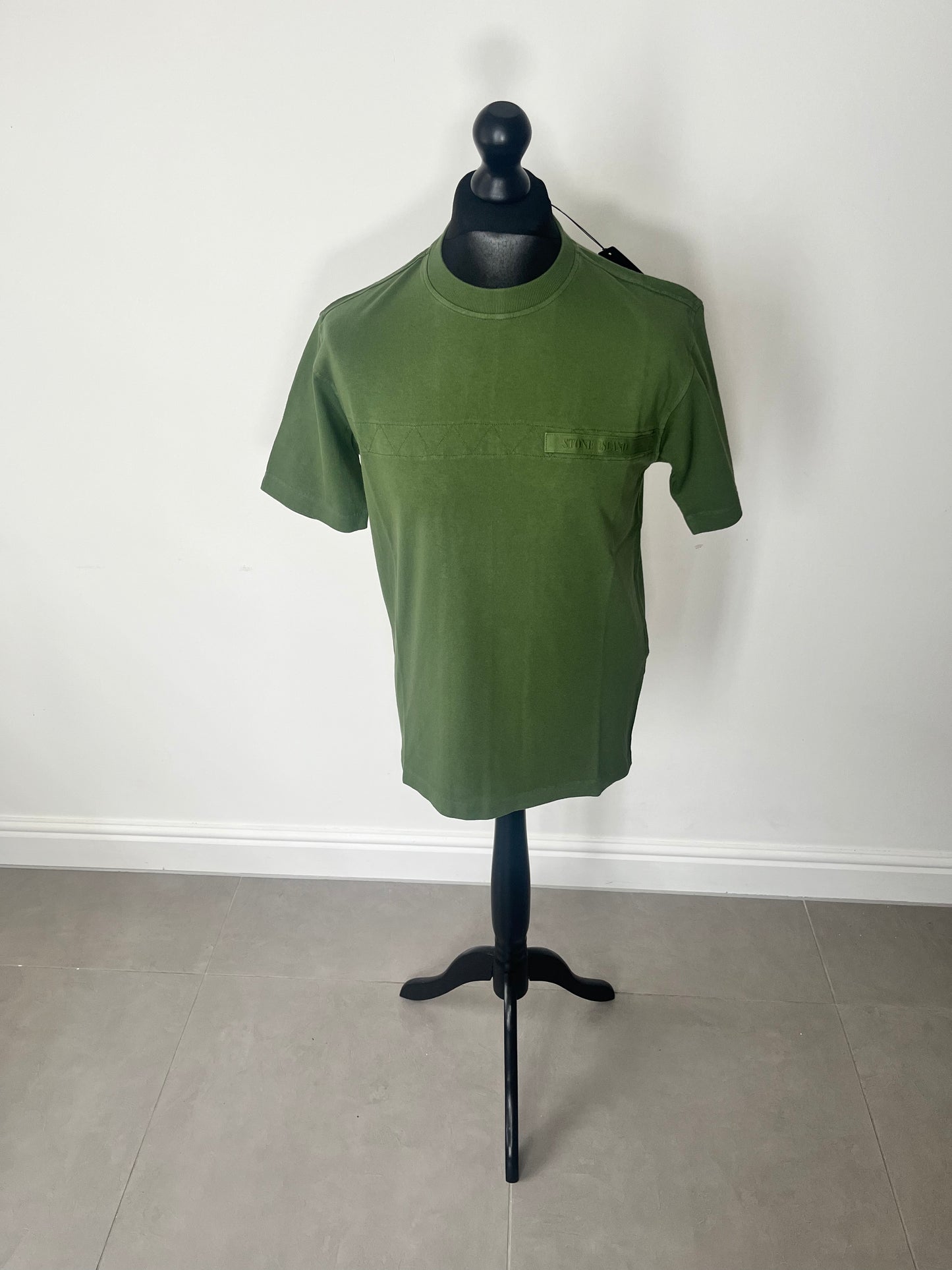 Stone Island Taped Logo T-Shirt (Olive)