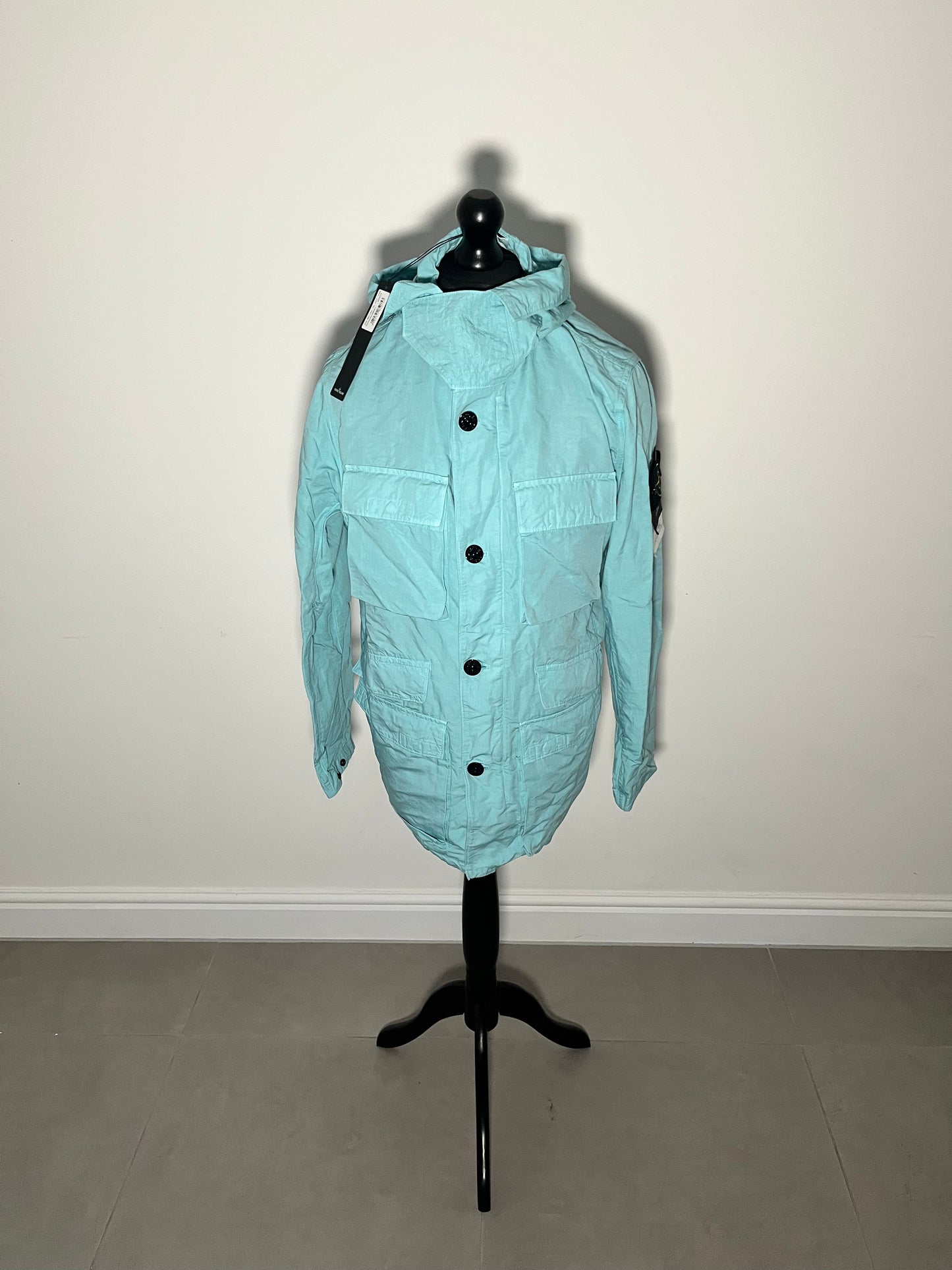 Stone Island Tela Cotone Lino Fiammato-TC (Aqua)