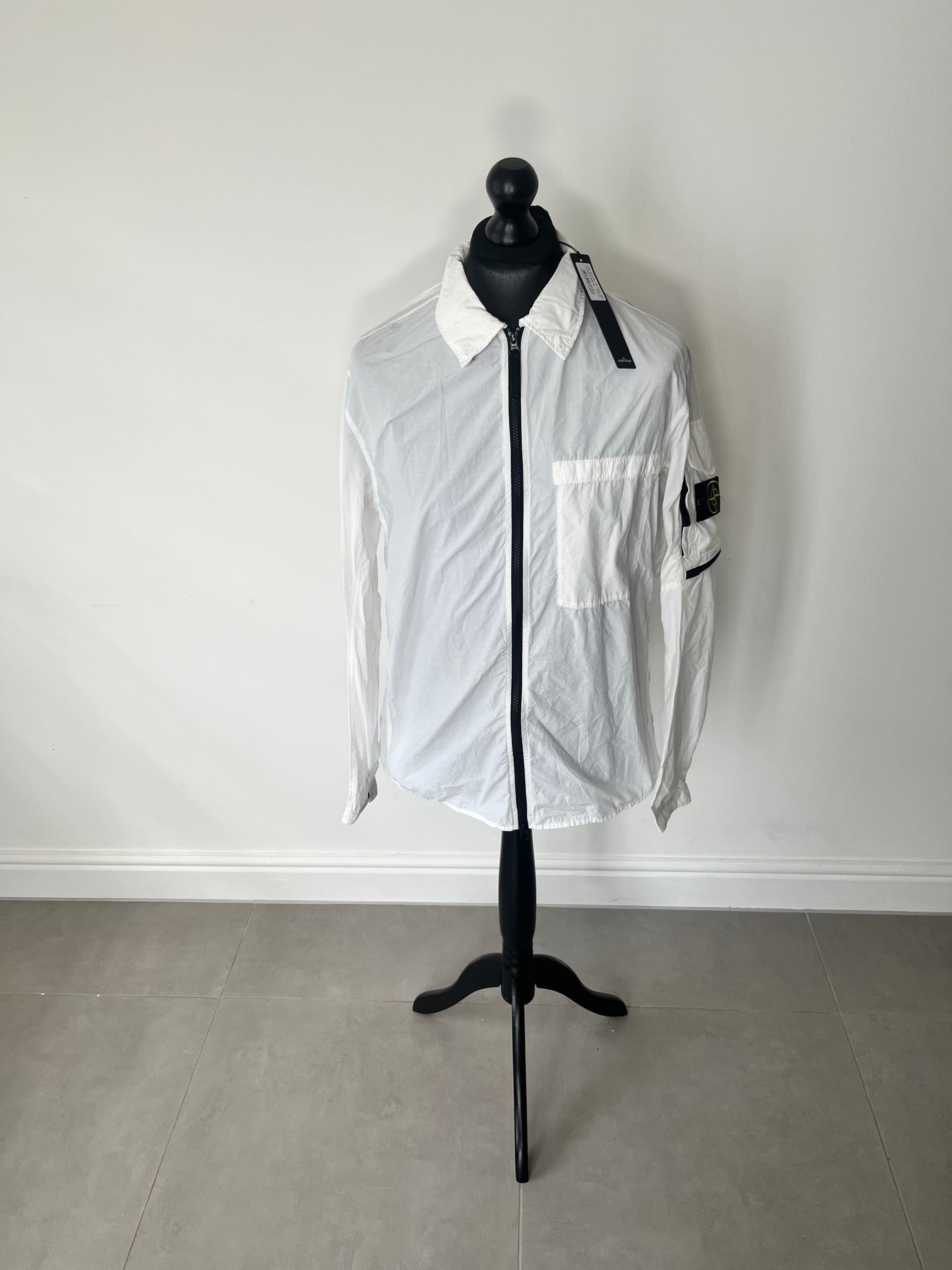 Stone island dyed canvas 2025 overshirt jacket