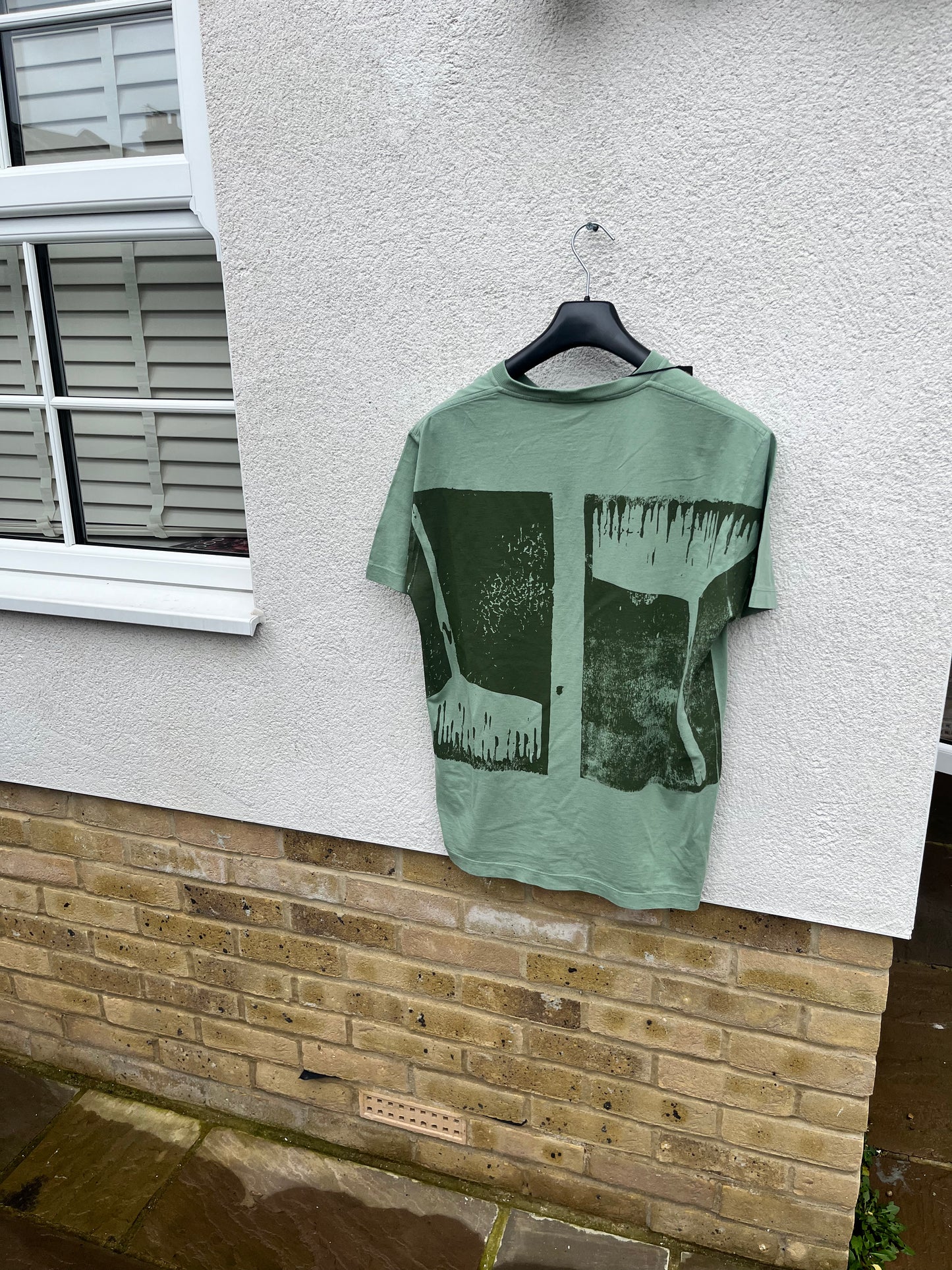 Stone Island Xilographia Back Print T-Shirt (Sage)