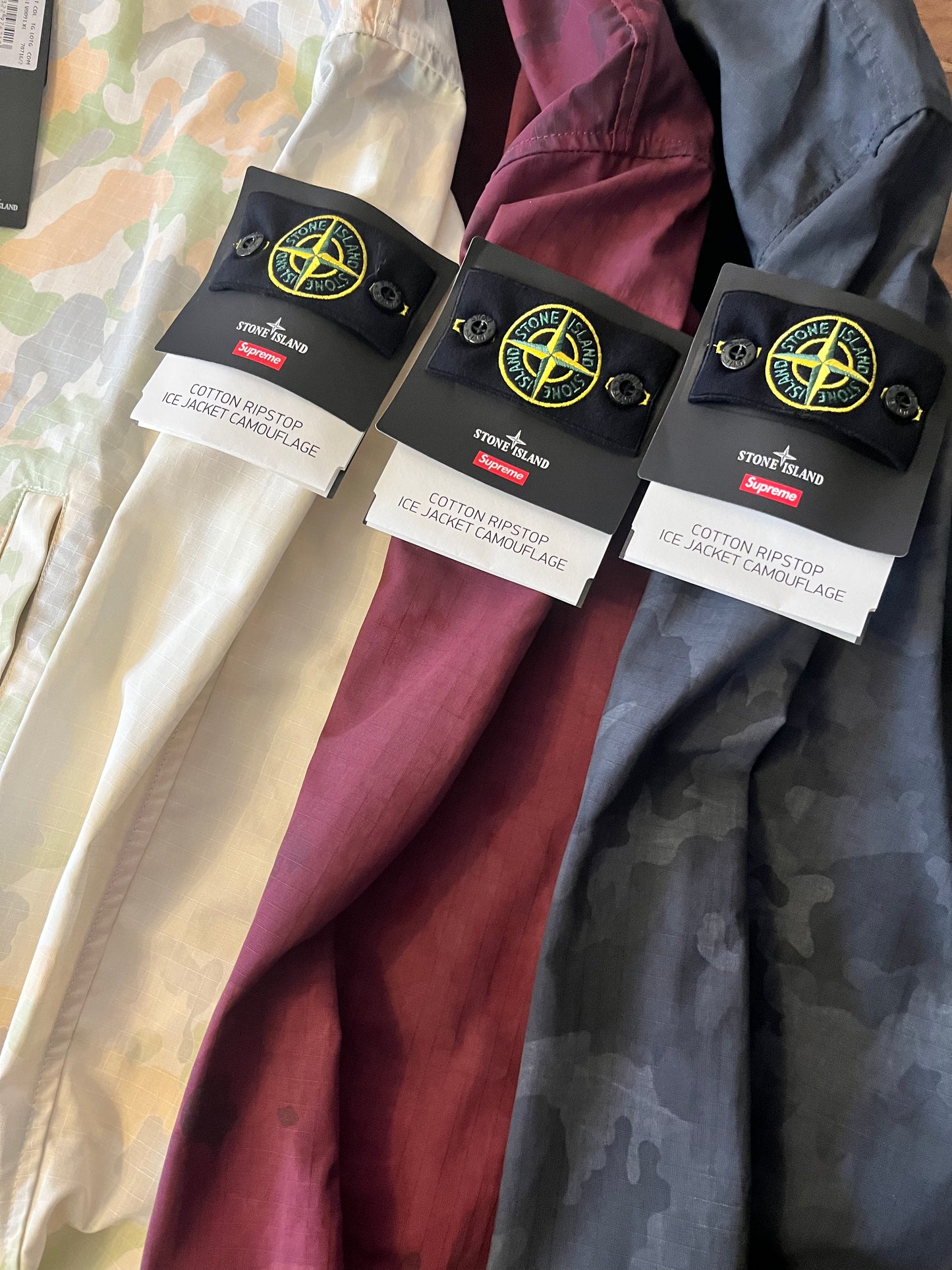 Stone Island X Supreme Reactive Ice Camo Jacket