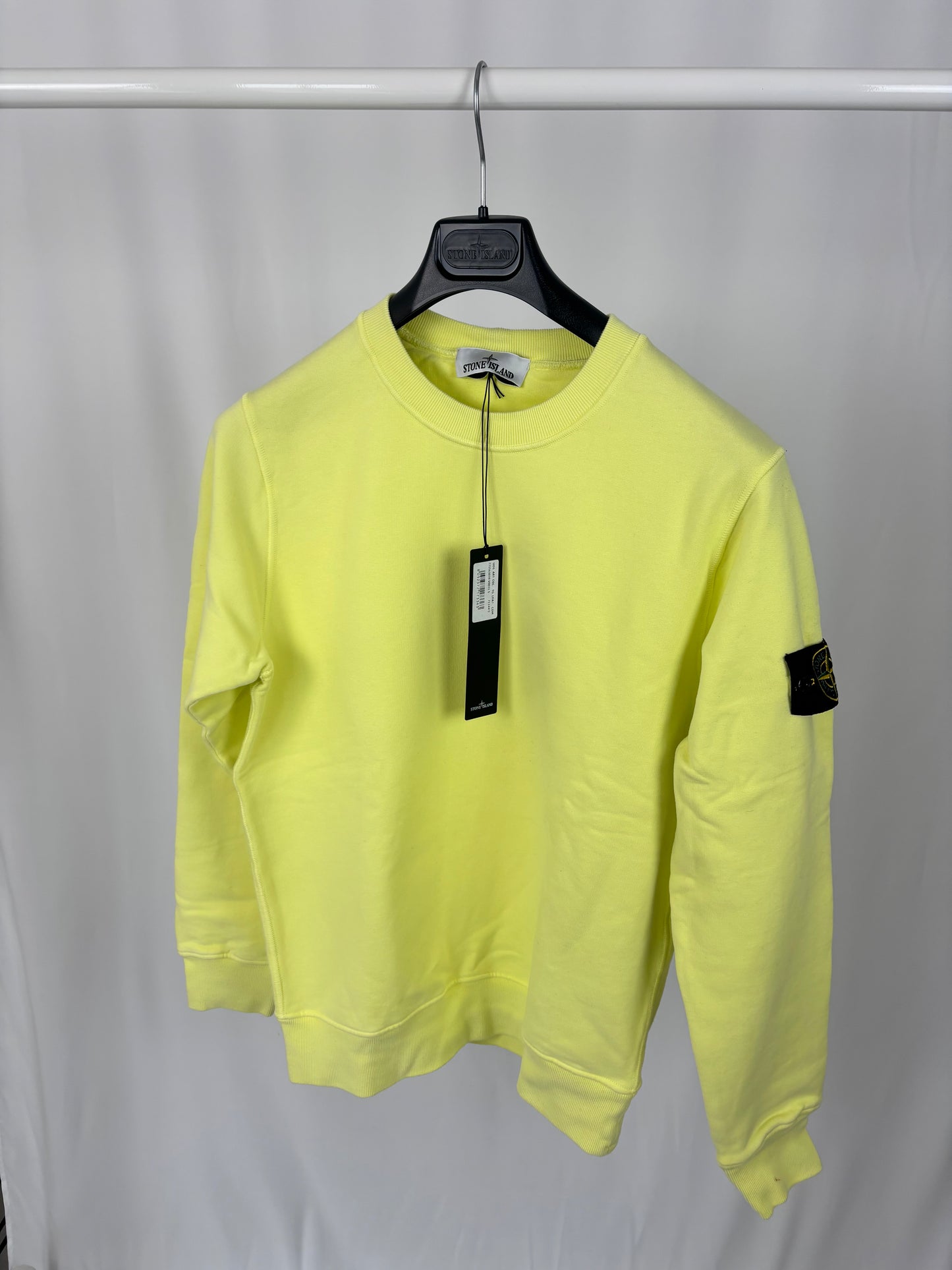 Stone Island Brushed Cotton Crewneck Sweatshirt (Lemon)