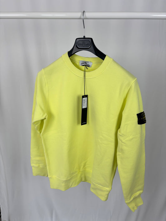 Stone Island Brushed Cotton Crewneck Sweatshirt (Lemon)