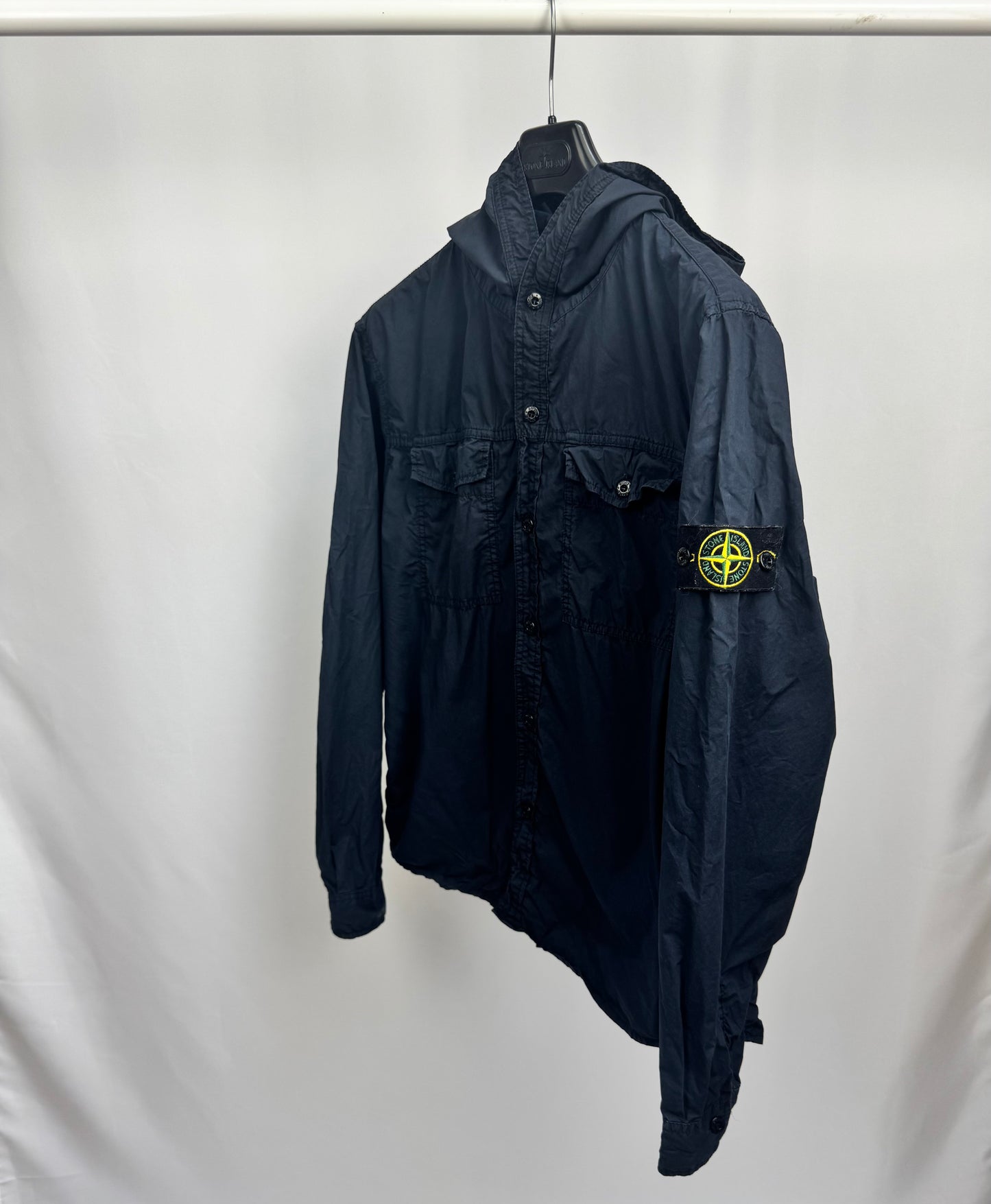 Stone Island Hooded Overshirt (Navy)