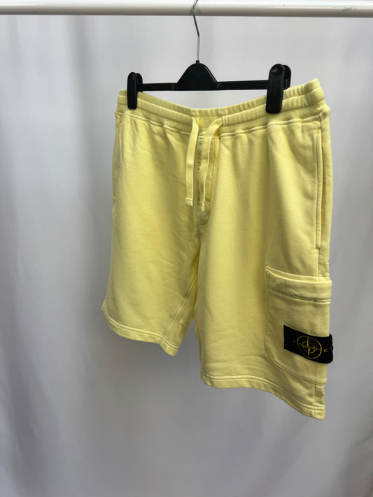 Stone Island Fleece Bermuda Cotton Shorts (Yellow)