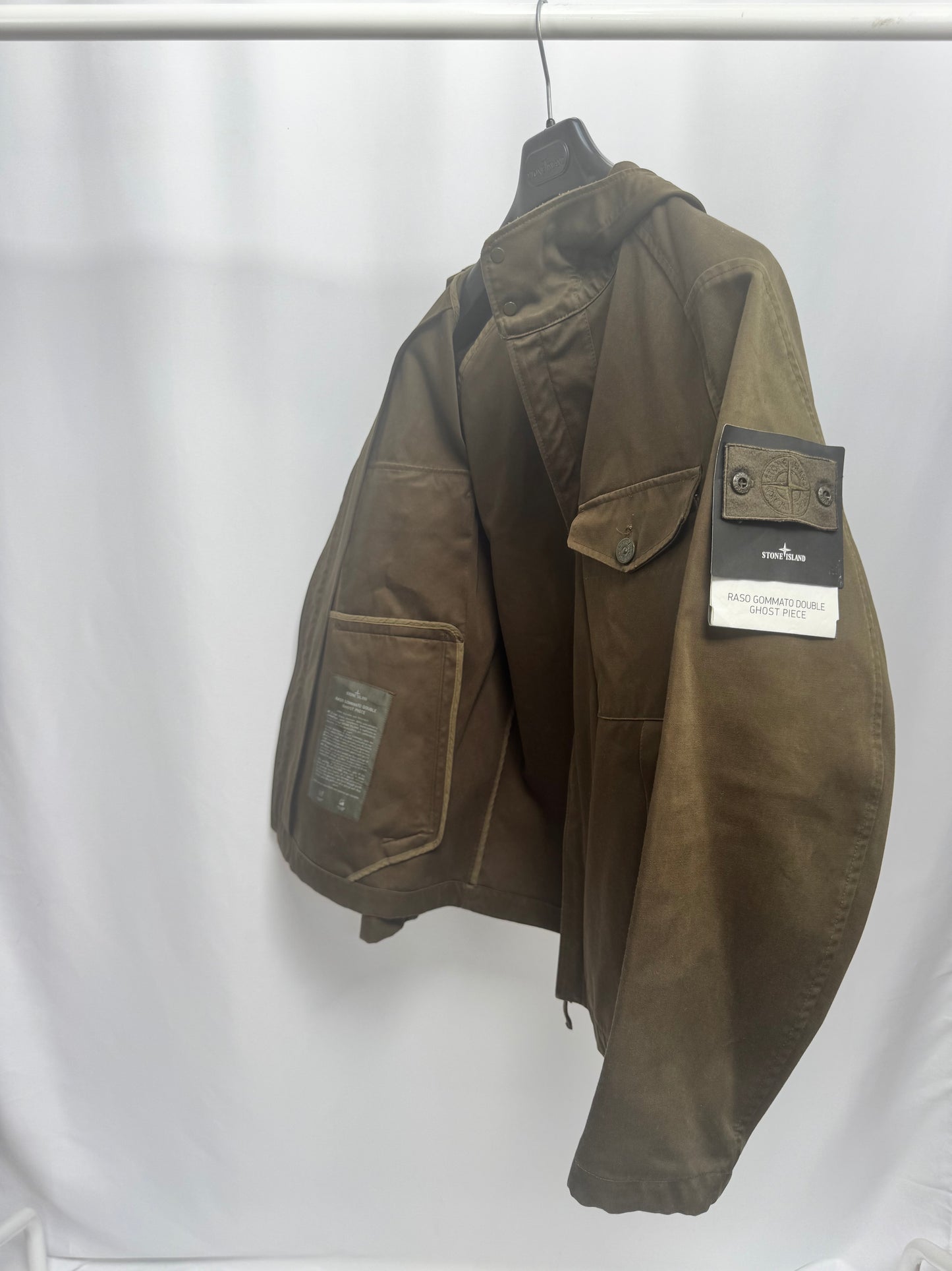 Stone Island Raso Gommato Double Ghost Piece (Khaki)