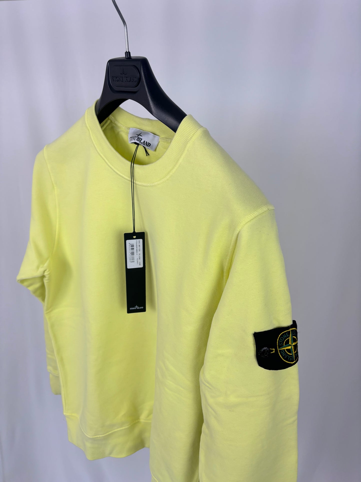 Stone Island Brushed Cotton Crewneck Sweatshirt (Lemon)