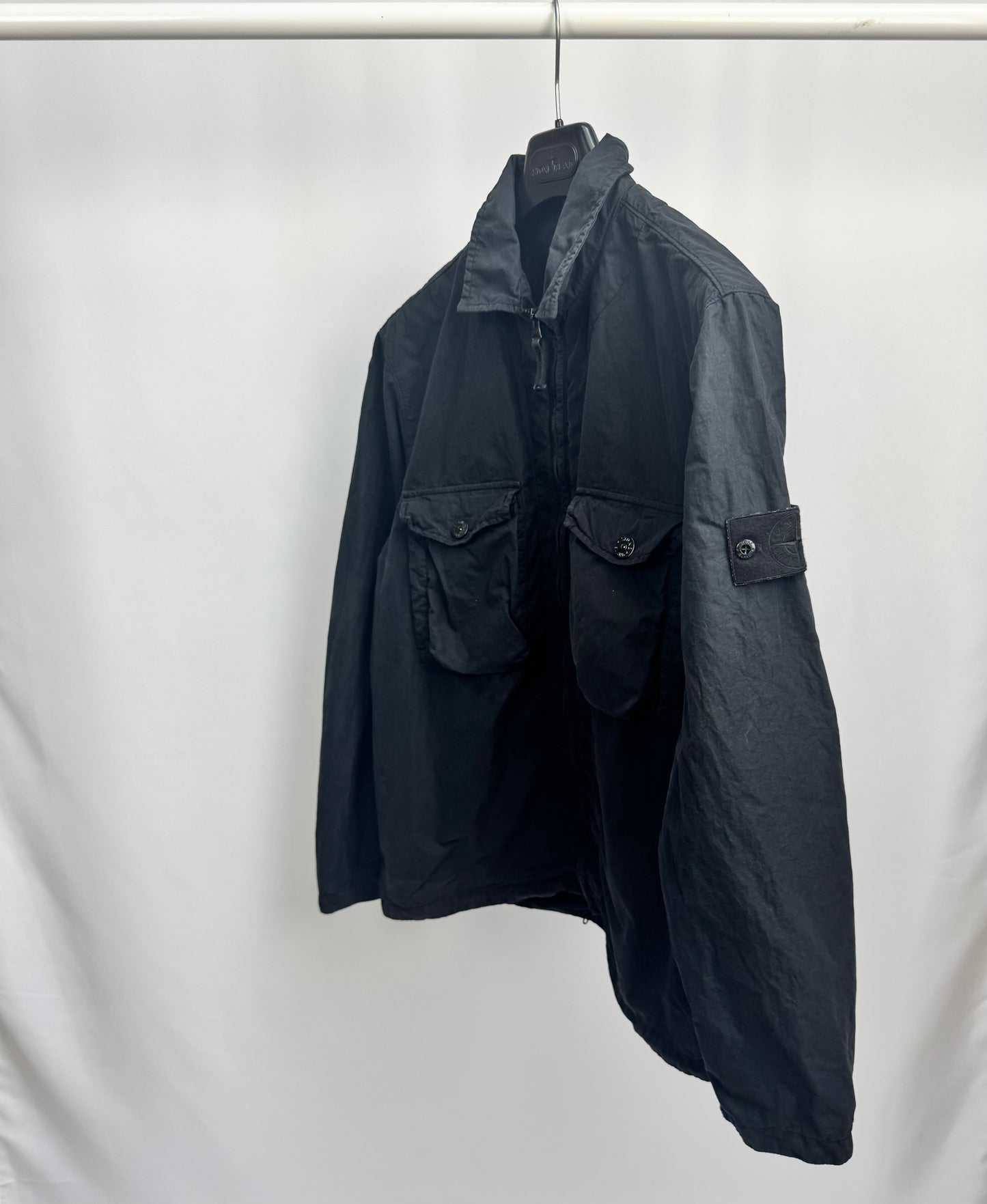 Stone Island Ghost Resin Overshirt (Black)