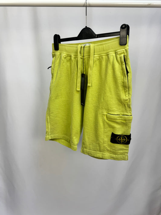 Stone Island Garment Dyed Old Effect Sweat Shorts (Pistachio)