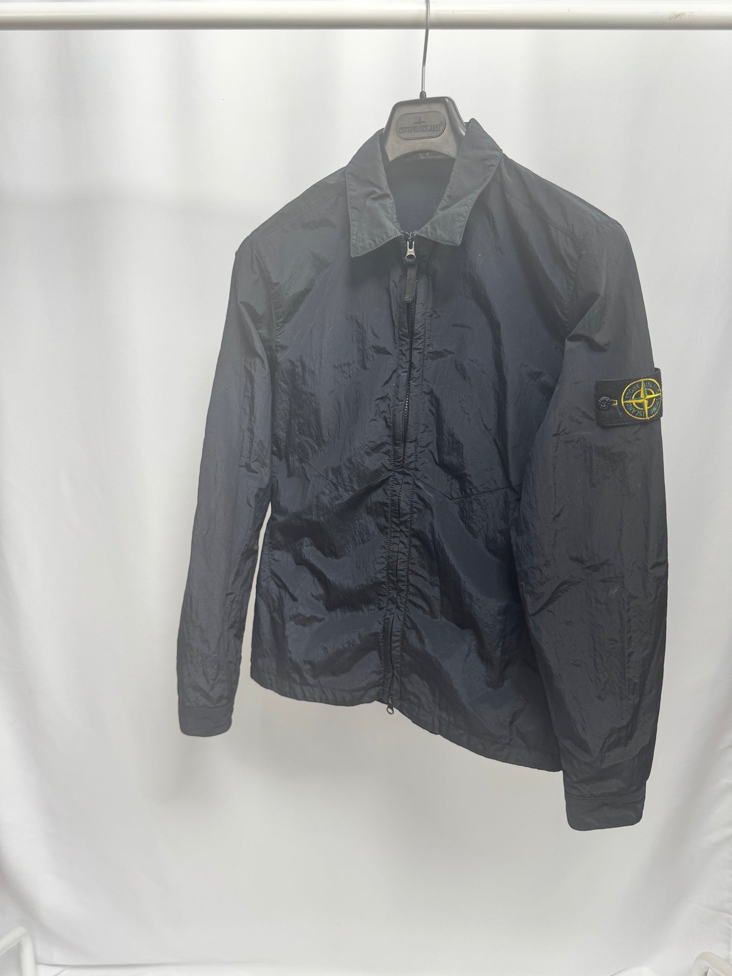 Stone Island Nylon Metal Dual Zip Overshirt (Navy)